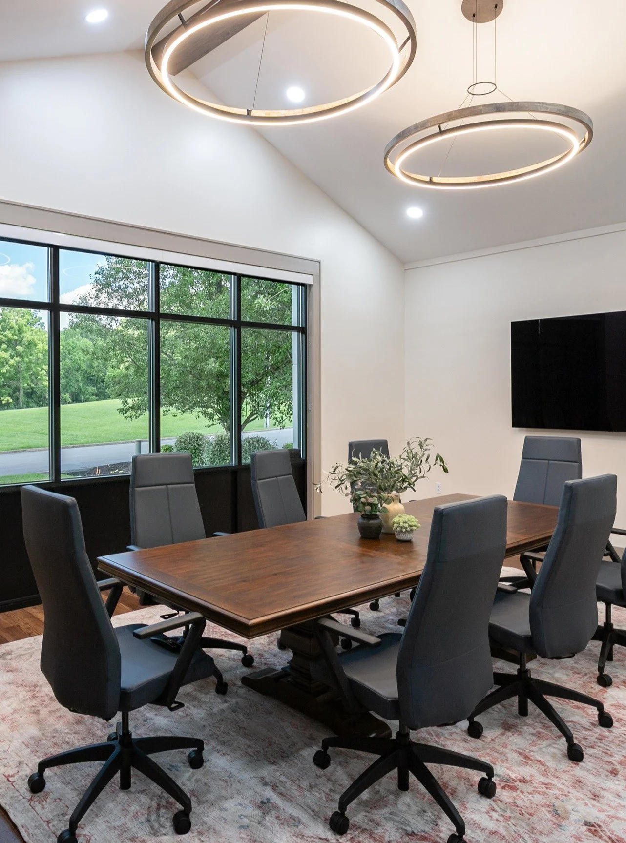 Part One | Bright, inviting, and filled with warmth, this newly completed office showcases a timeless aesthetic. A standout detail is the brick transition that flows from the exterior into the lobby and conference room, tying the entire space togethe