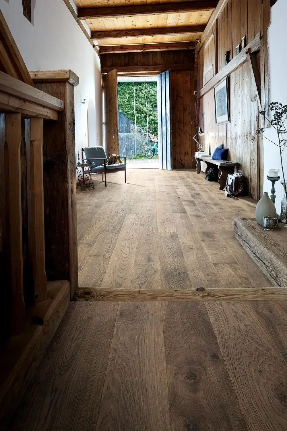 High-quality wood grain and texture on engineered oak planks.