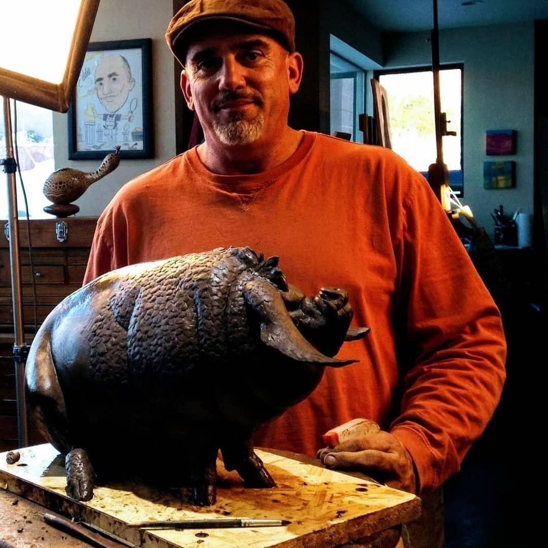 &ldquo;There&rsquo;s no fear when you&rsquo;re having fun.&rdquo;. &ndash; Will Thomas.
This is a potbellied pig
that I made just for kicks.

I came across this black terra cotta from Laguna clay company and loved it for just the color alone.
The pig