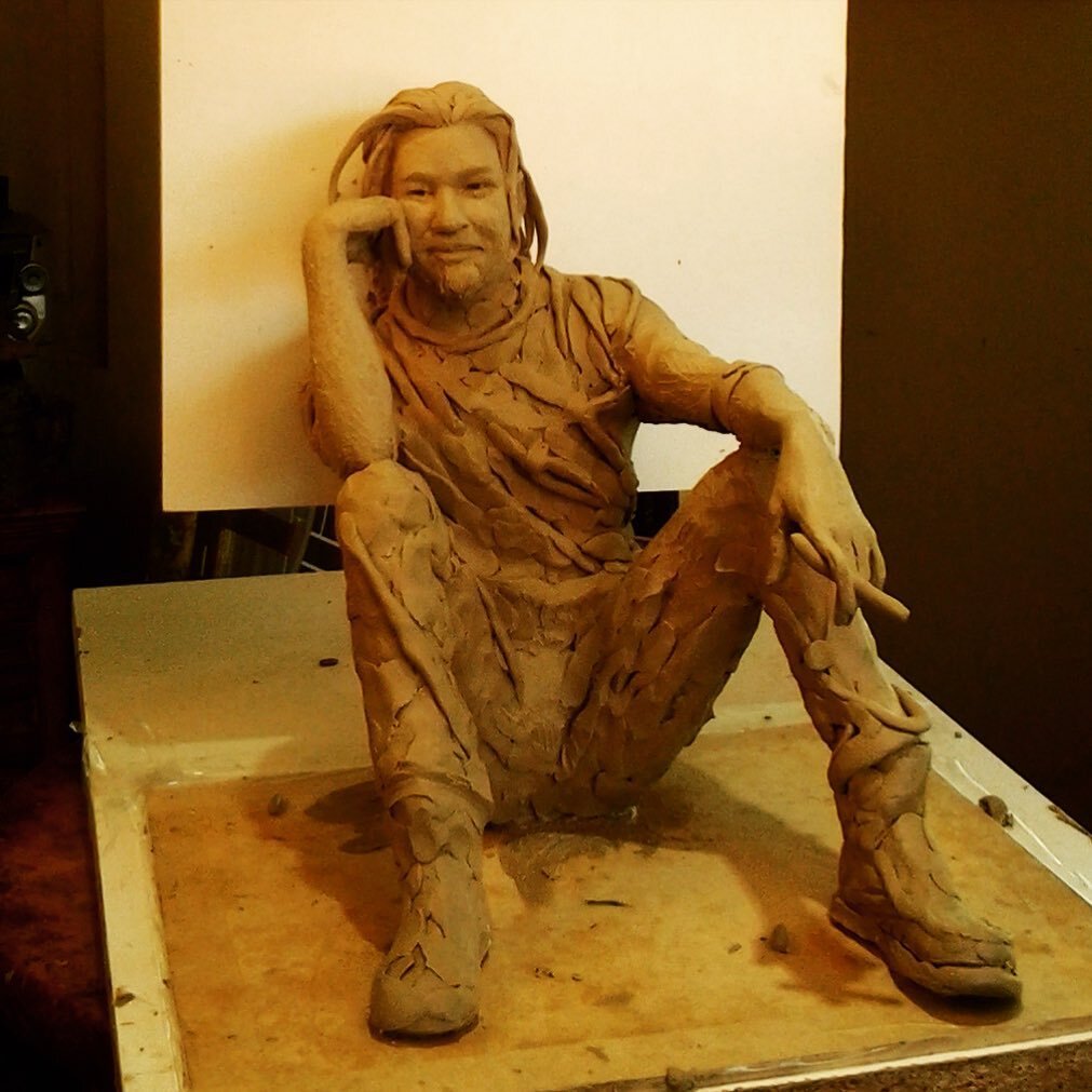 Ham.  Study of Artist Jeff Ham. #painting🎨 #contemporarypainting #santafe #figurativeartist #bronzecasting