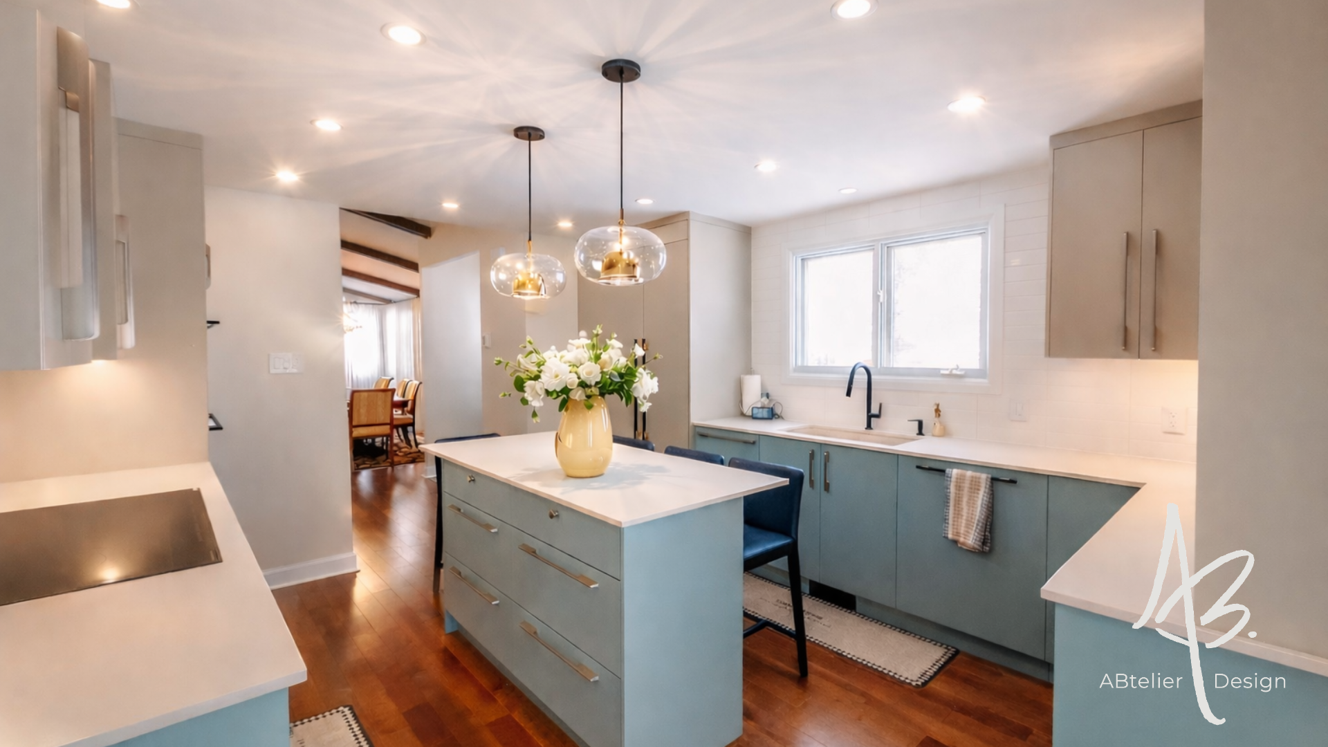 Blue Kitchen Cabinet