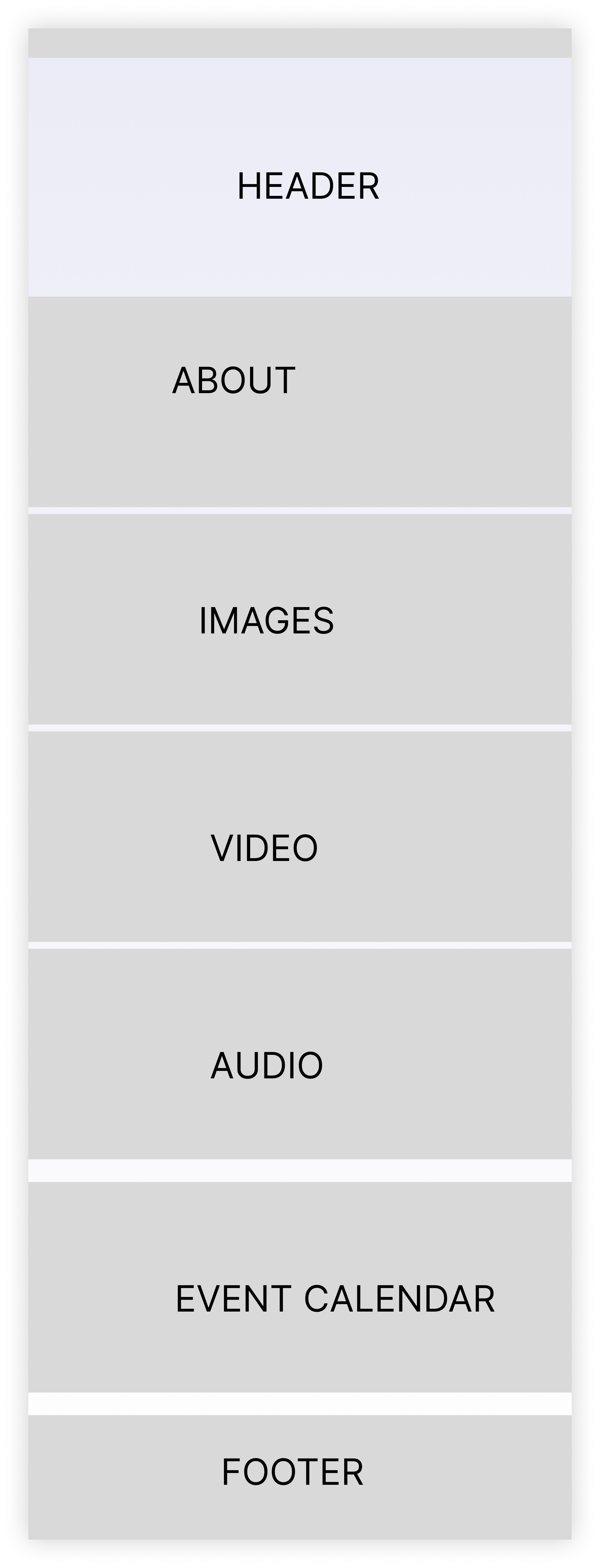 Wireframe for Site
