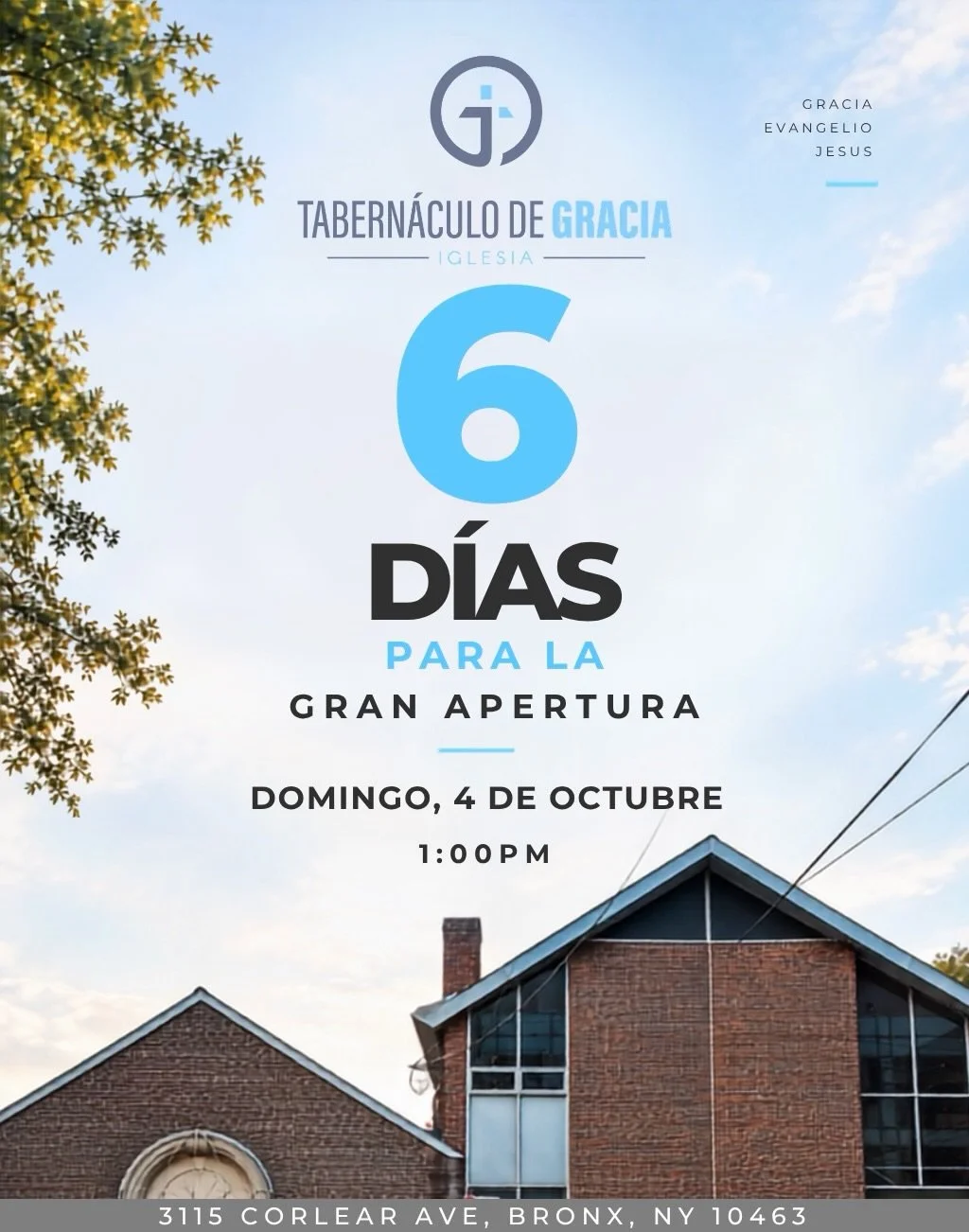 &iexcl;FALTAN 6 D&Iacute;AS! 🙌🏽

Cada vez estamos m&aacute;s cerca de abrir las puertas de nuestra nueva casa. Despu&eacute;s de tantas oraciones, tanto trabajo y tanta espera, lleg&oacute; el momento de celebrar juntos la fidelidad de Dios y el co