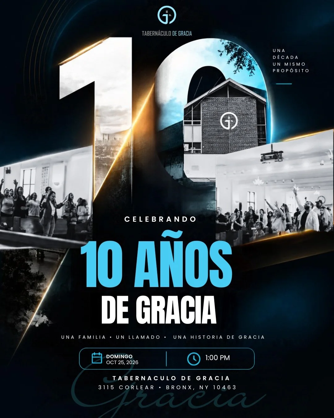 Una d&eacute;cada de fe, de promesas cumplidas, de vidas transformadas y de la fidelidad de Dios en cada temporada. 🙌🏼

Este aniversario es a&uacute;n m&aacute;s especial porque &iexcl;ESTAMOS EN CASA! 🥹❤️ Despu&eacute;s de tantos a&ntilde;os, pod