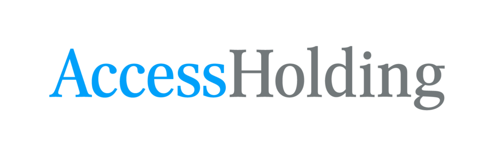 AccessHolding logo. International financial services group supporting inclusive banking and microfinance institutions across Africa and the Caucasus.