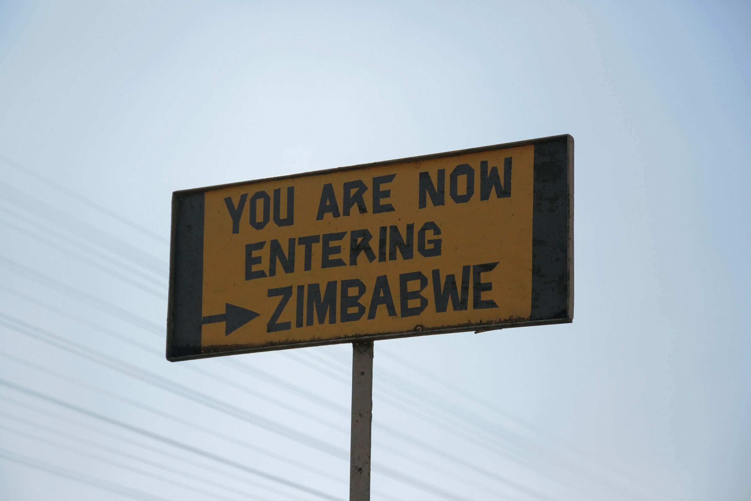 sign post for zimbabwe