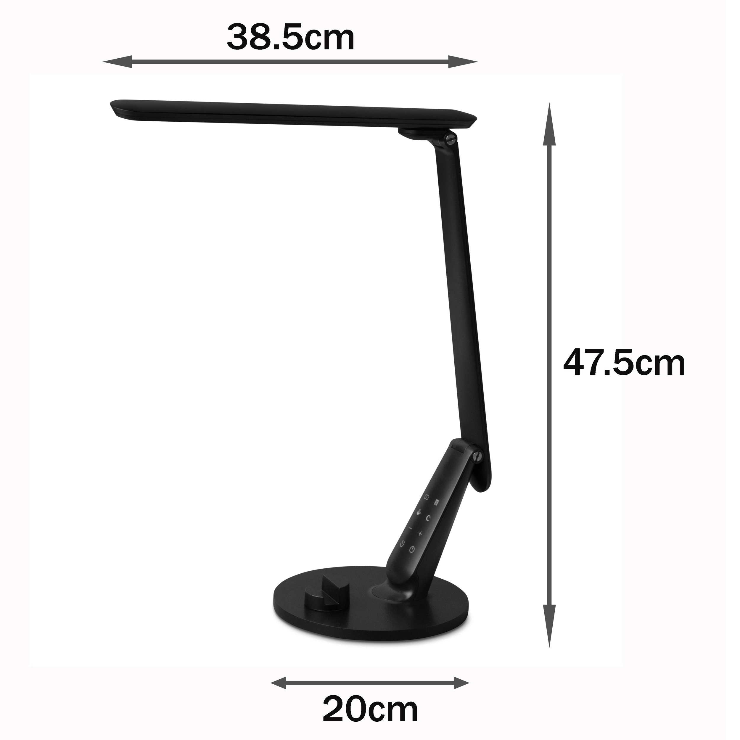 Close-up of Barmika SPECTACULAR BMK-T52 LED desk lamp energy efficient lighting in home, study, or office.