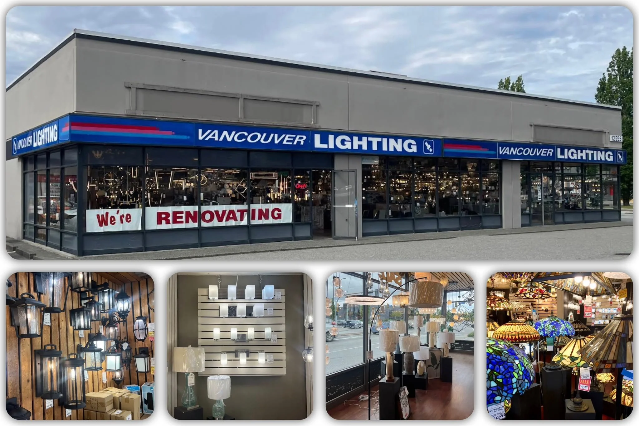 Vancouver Lighting showroom in Richmond, BC, featuring Barmika LED lamps and decorative lighting.