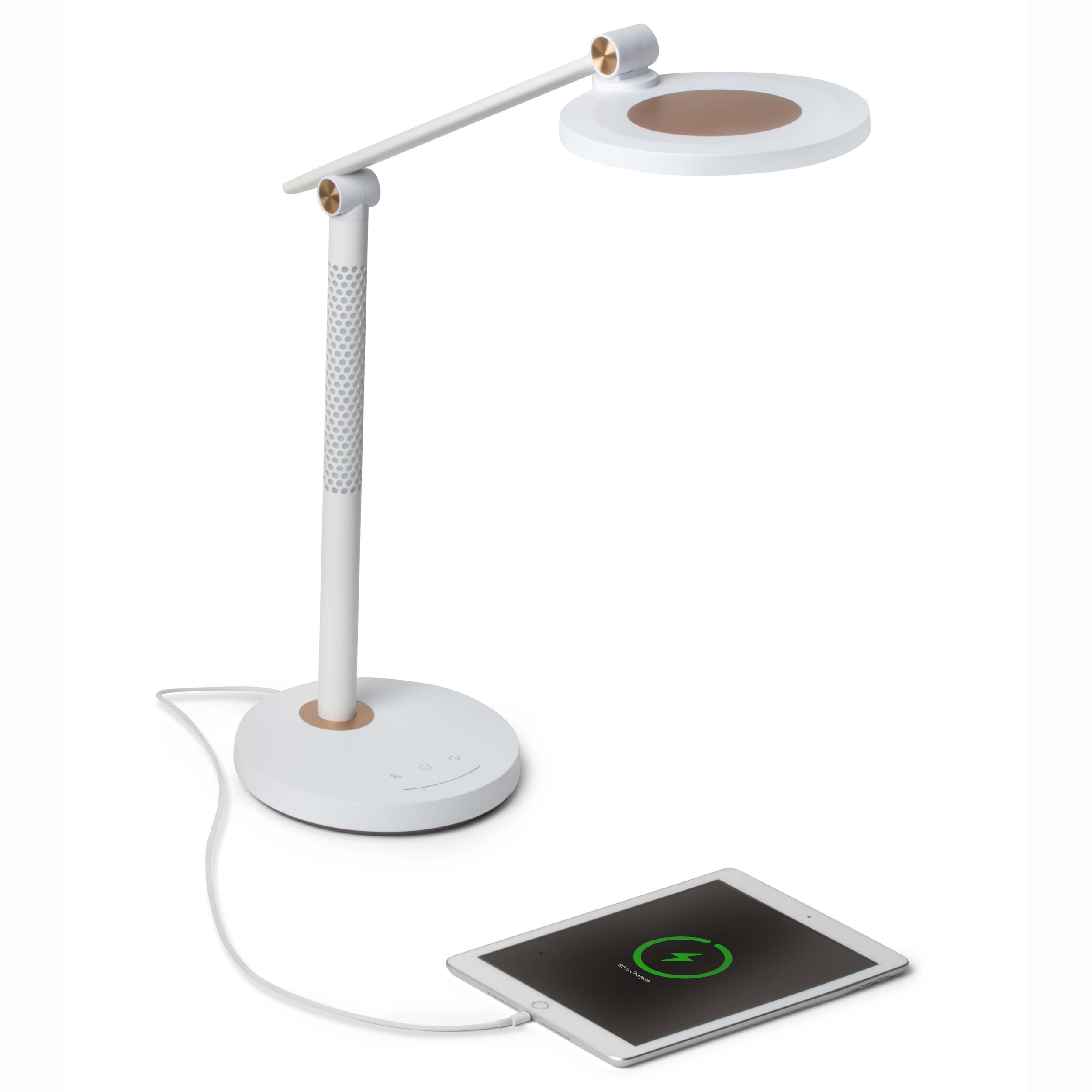 Barmika GLAMOROUS BMK-T22 LED desk lamp with a USB charging port for convenient device connectivity in home, study, or office.