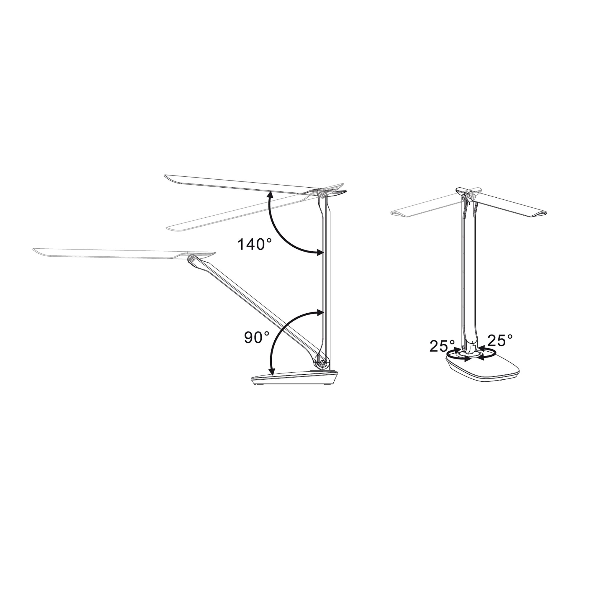 Barmika BRILLIANT BMK-T61 LED desk lamp with an adjustable shade for directing light precisely where needed in home, study, or office.