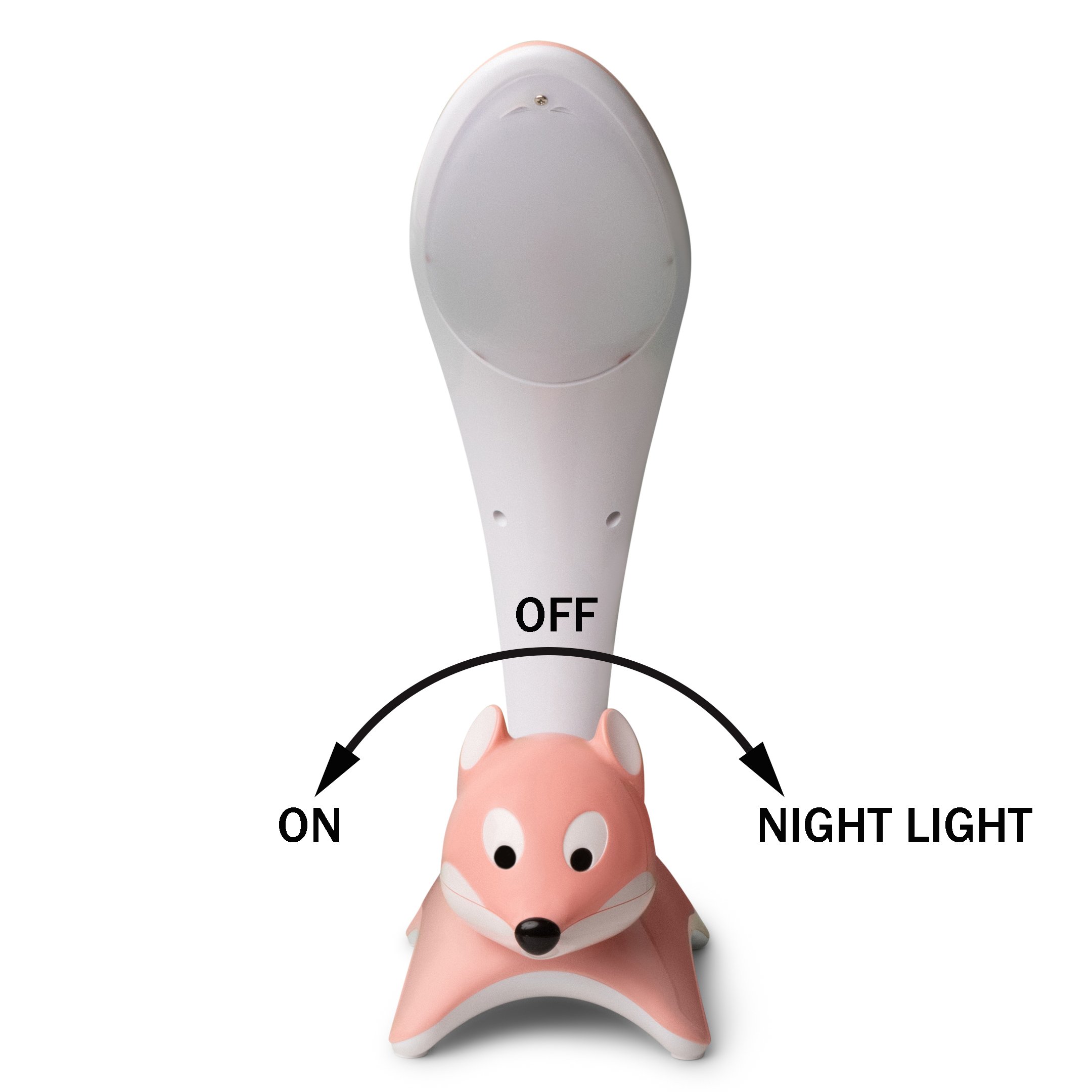 Mechanical switch on Barmika FOX BMK-T12 LED kids desk lamp for easy and reliable operation at home or study.