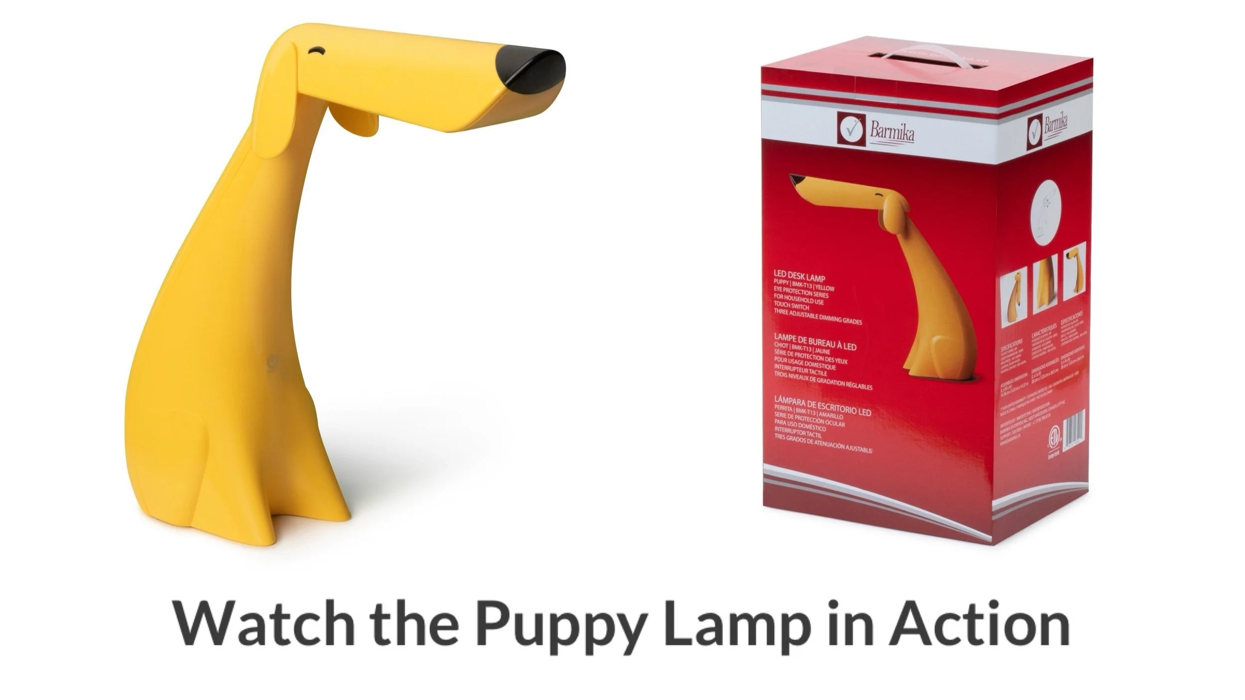 Puppy LED Desk Lamp for Kids | Cute Yellow Study Light