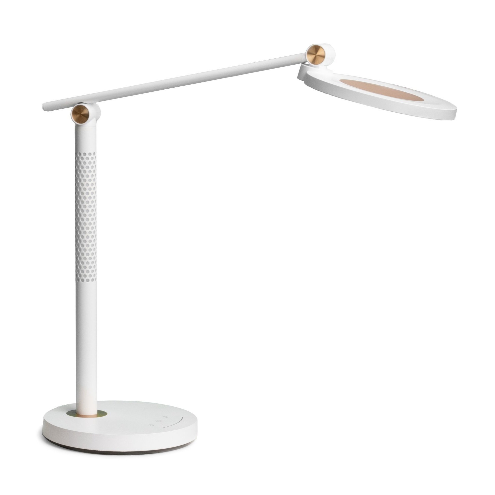 Barmika GLAMOROUS BMK-T22 LED desk lamp in white, featuring eye protection and a stylish design for home, study, or office.