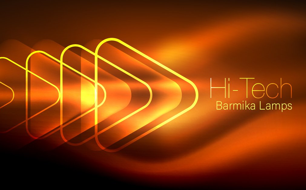 Barmika Lamps represents innovation with a glowing hi-tech geometric design.