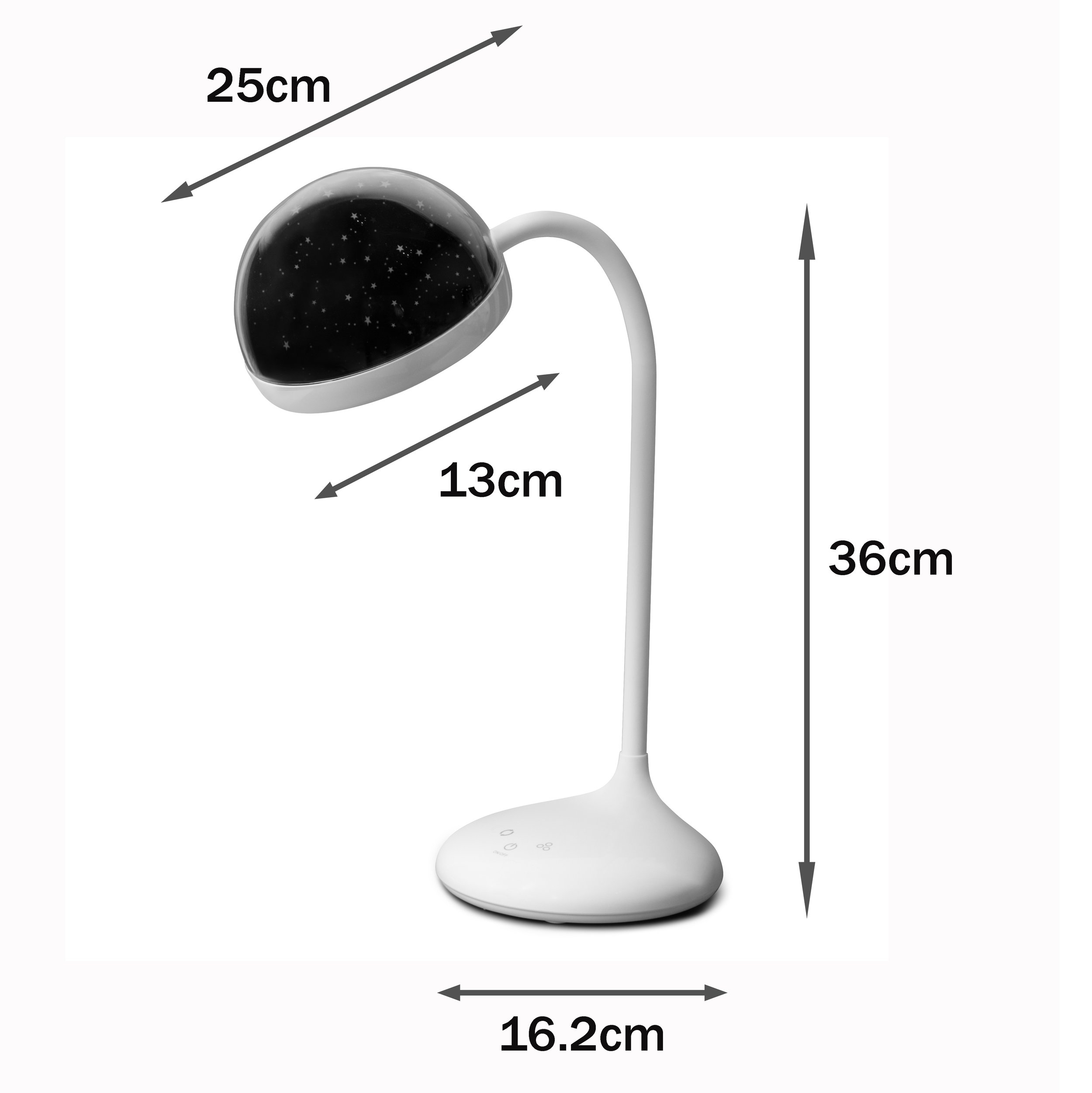 Barmika STARS BMK-T41 LED kids desk lamp in white, featuring eye protection and starry sky light function for home or study.