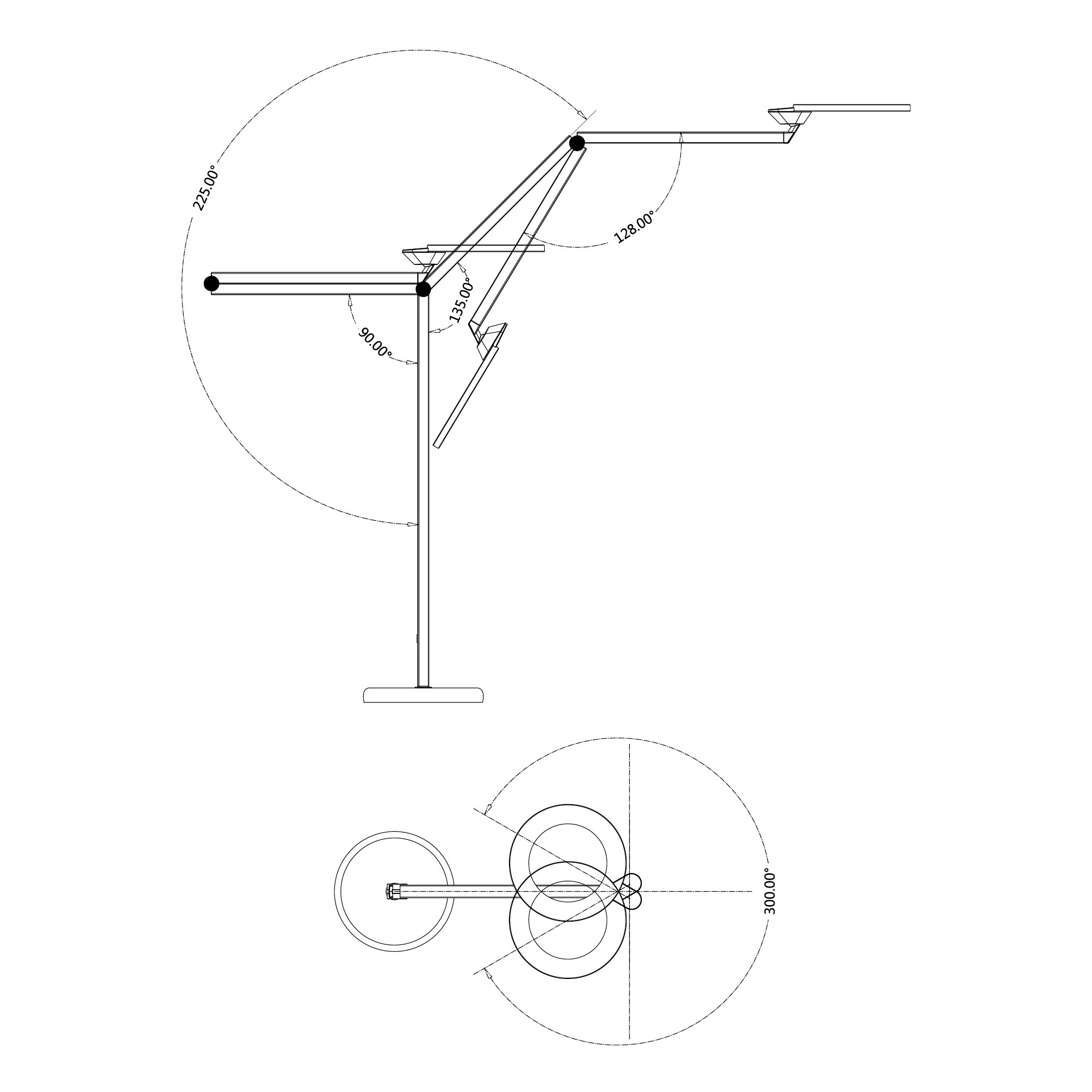 Barmika MODERN BMK-T31 LED floor lamp with an adjustable shade for versatile lighting in home, study, or office.