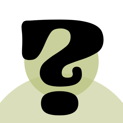 Empty profile picture with a large question mark in front of it.