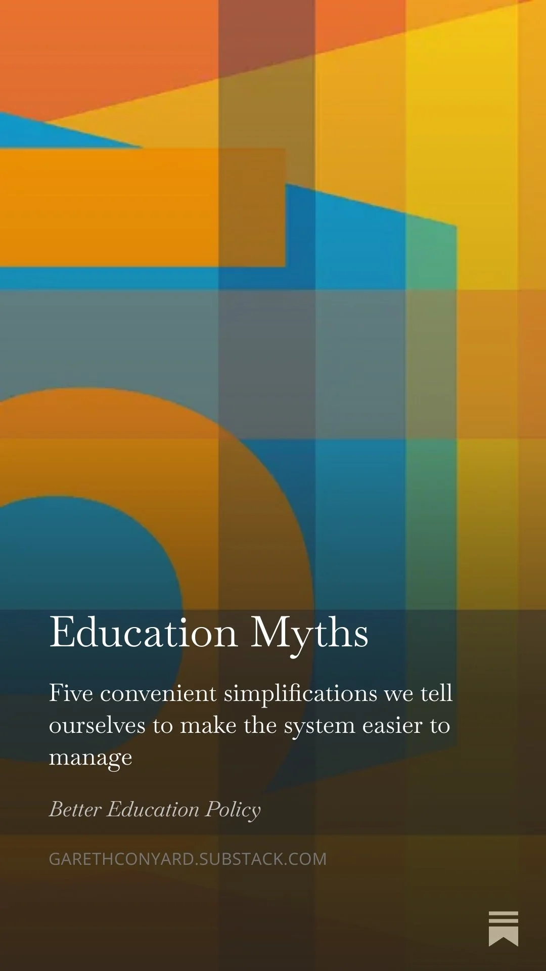 A post about myths that shape the education system