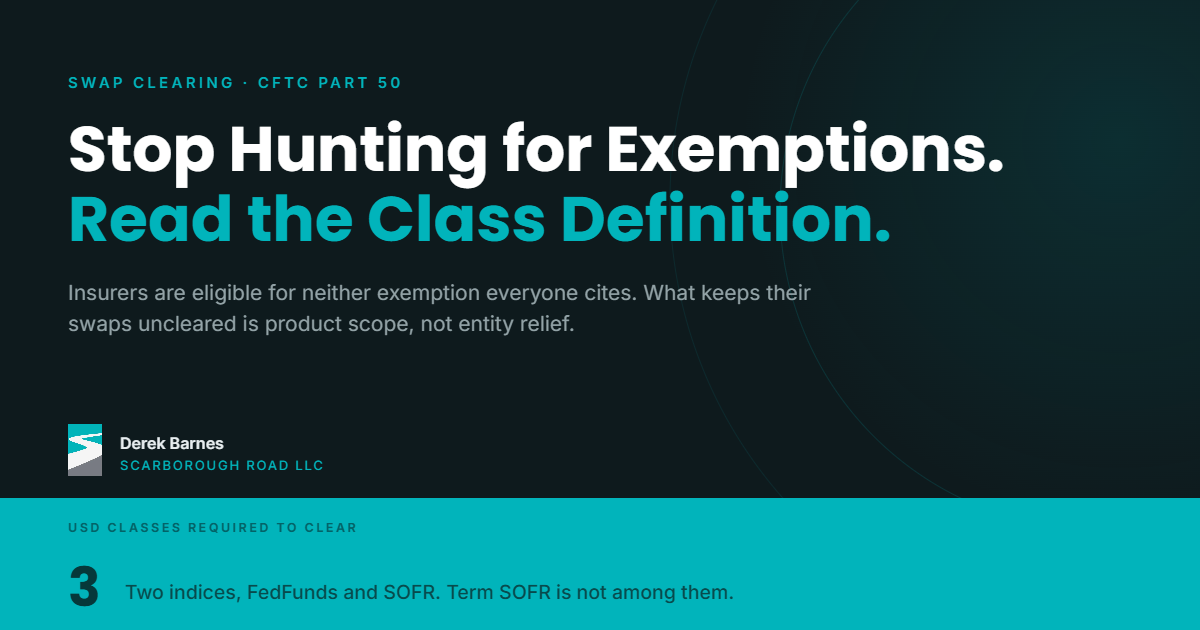 The Clearing Exemption You Don't Have