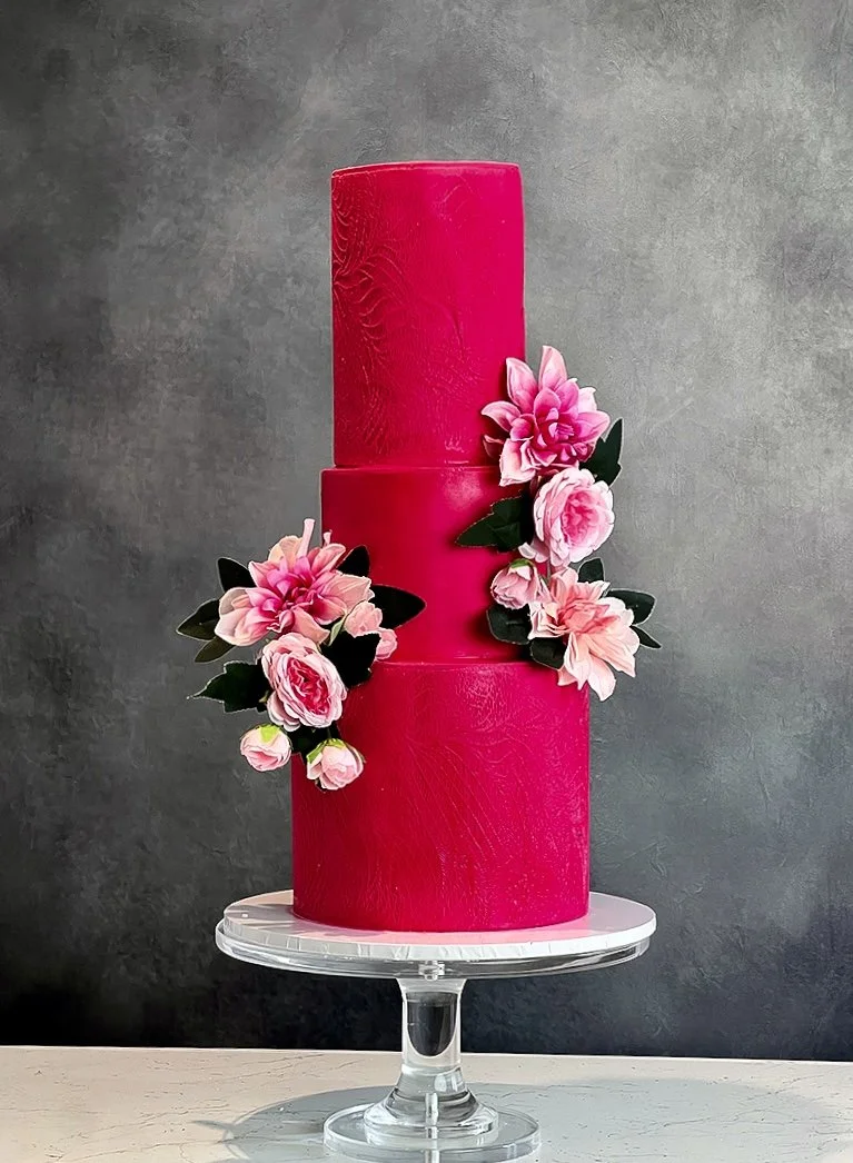 Pink Floral Wedding Cake.jpg