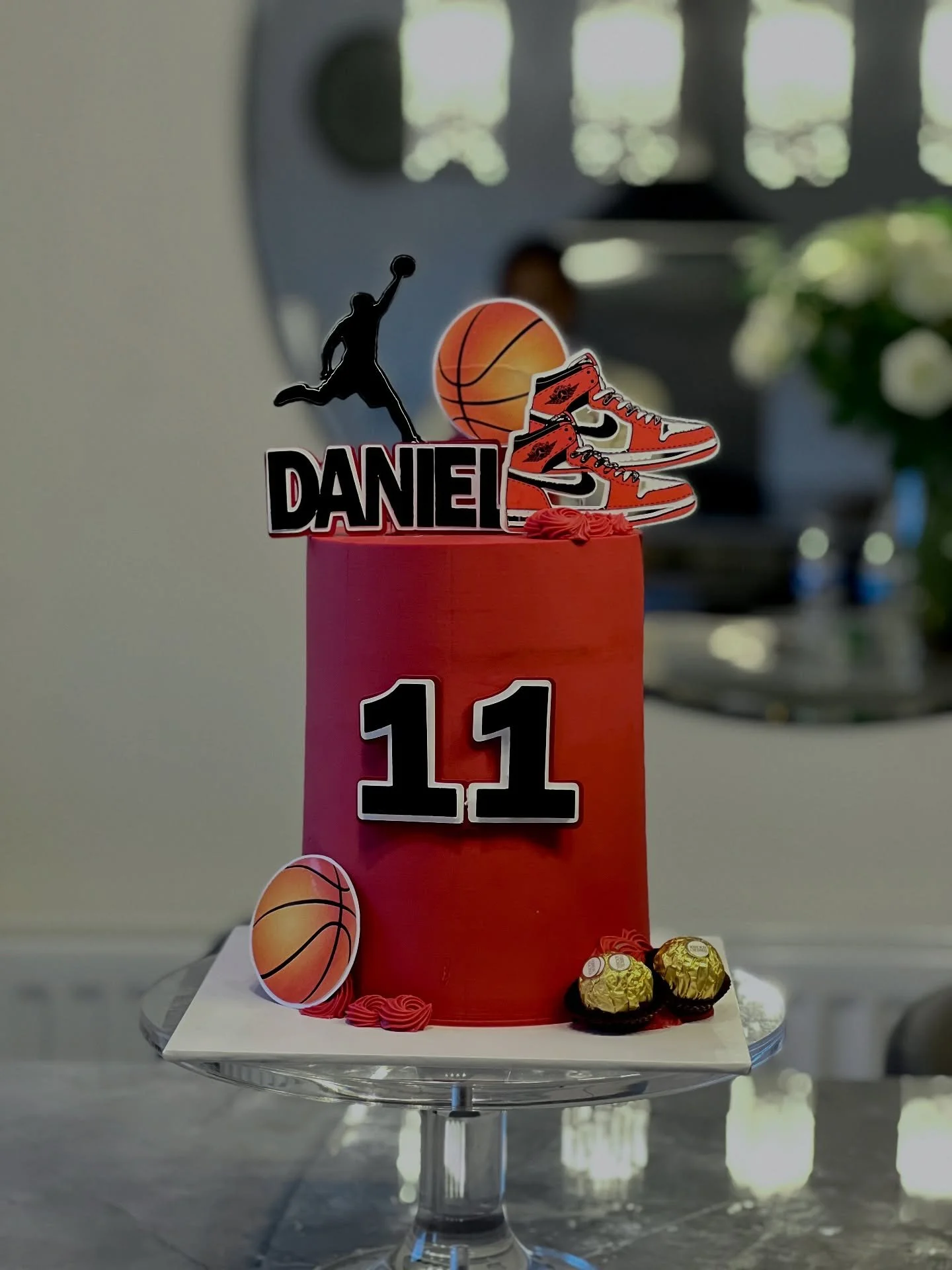 Basketball theme cake for Daniel.
Daniel had told his mum that he wants a mature looking cake for his birthday and we came up with this!

Cheers to mum for always coming back to buy cakes from us for her kids.

Need a cake? Please use the link in the