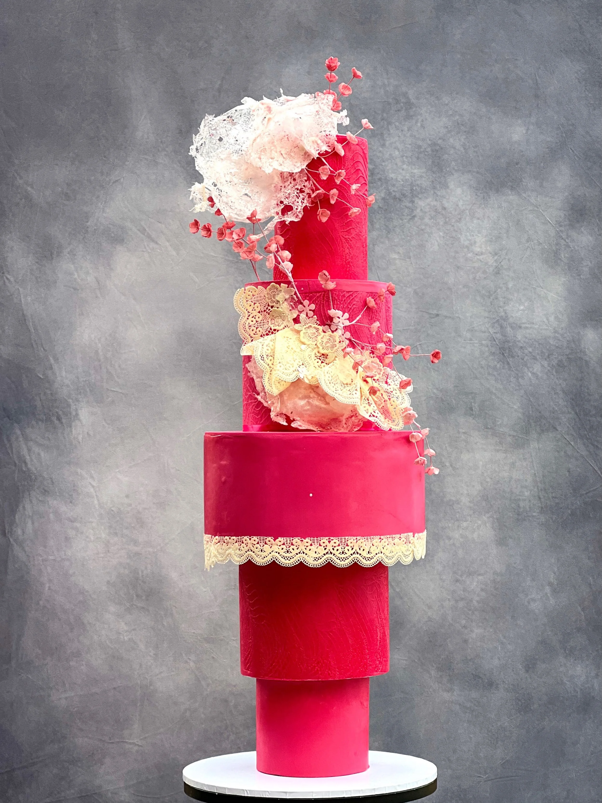 An abstract cake design created as the official cake for the opening of the Sensational Cakes &amp; Desserts studio.

A design that perfectly marks the beginning of a beautiful new chapter.

#StudioLaunch #AbstractCake #SensationalCakesAndDesserts #L
