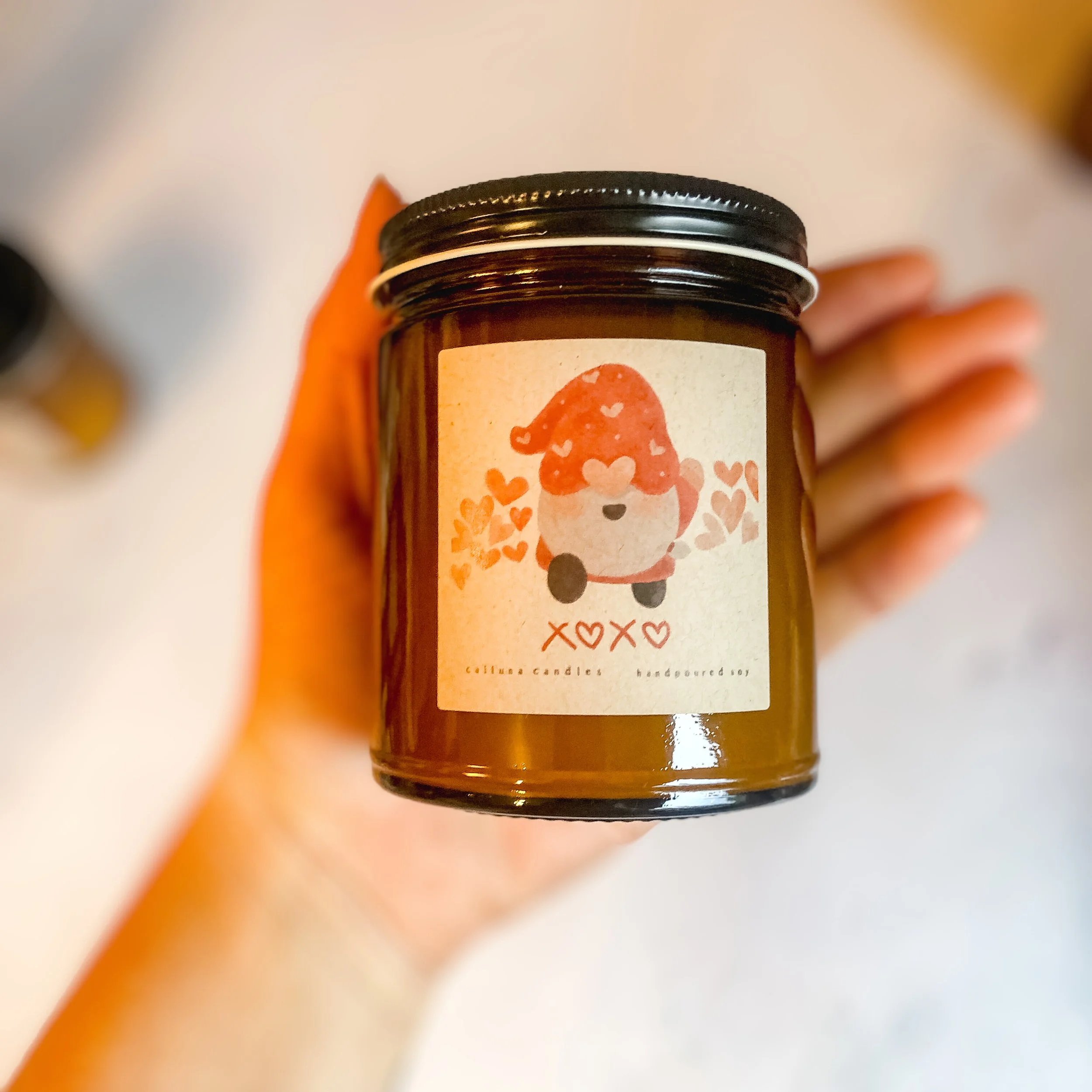 Valentine's Soy Candle- Gnomes