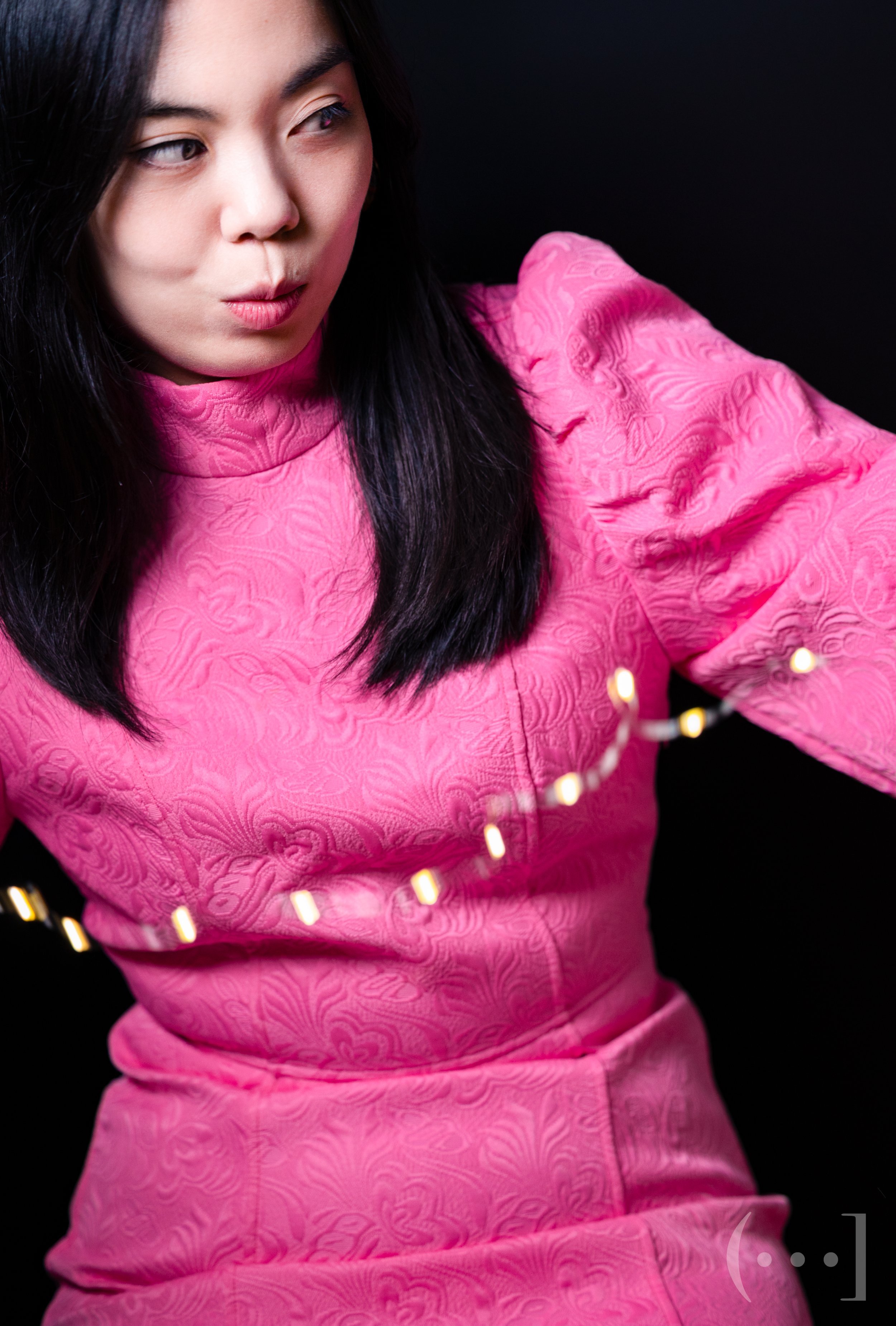 Yoonah with fairy-lights