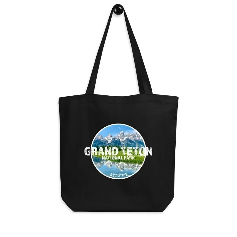 Grand Teton National Park Wyoming Organic Cotton Tote Bag