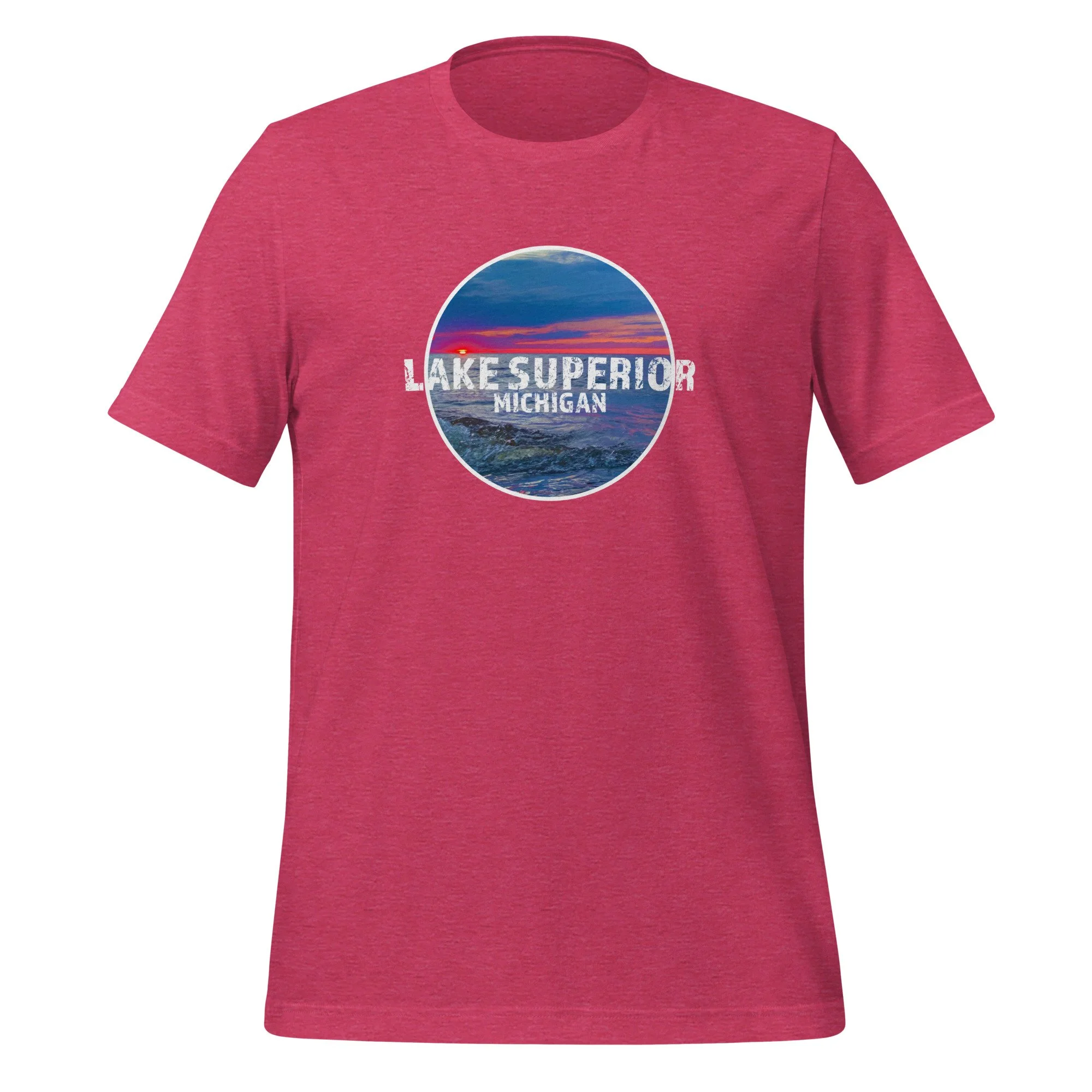 Lake Superior Michigan SS T-Shirt Raspberry ghost.jpg
