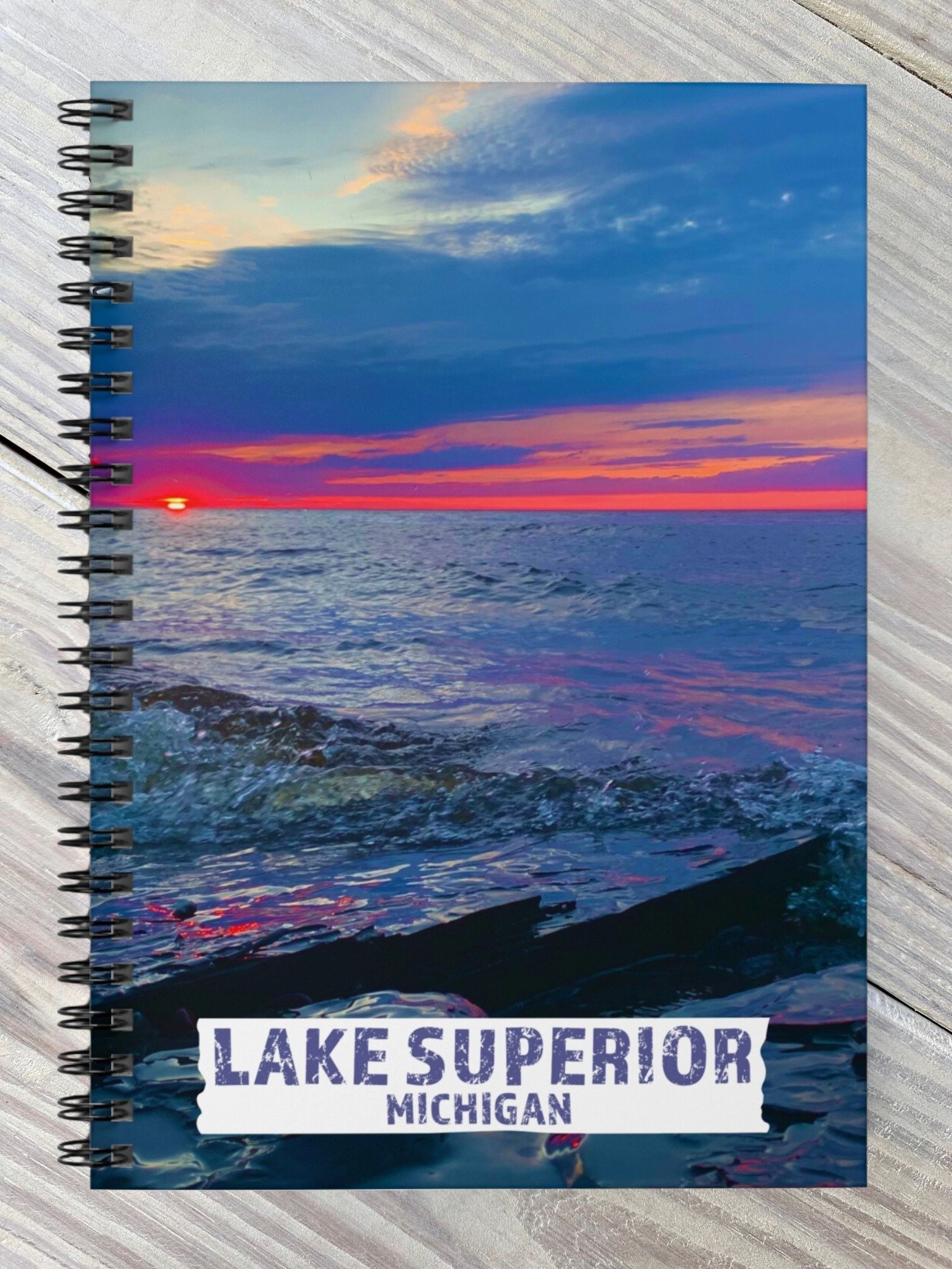 Lake Superior Michigan Spiral Notebook - Journal