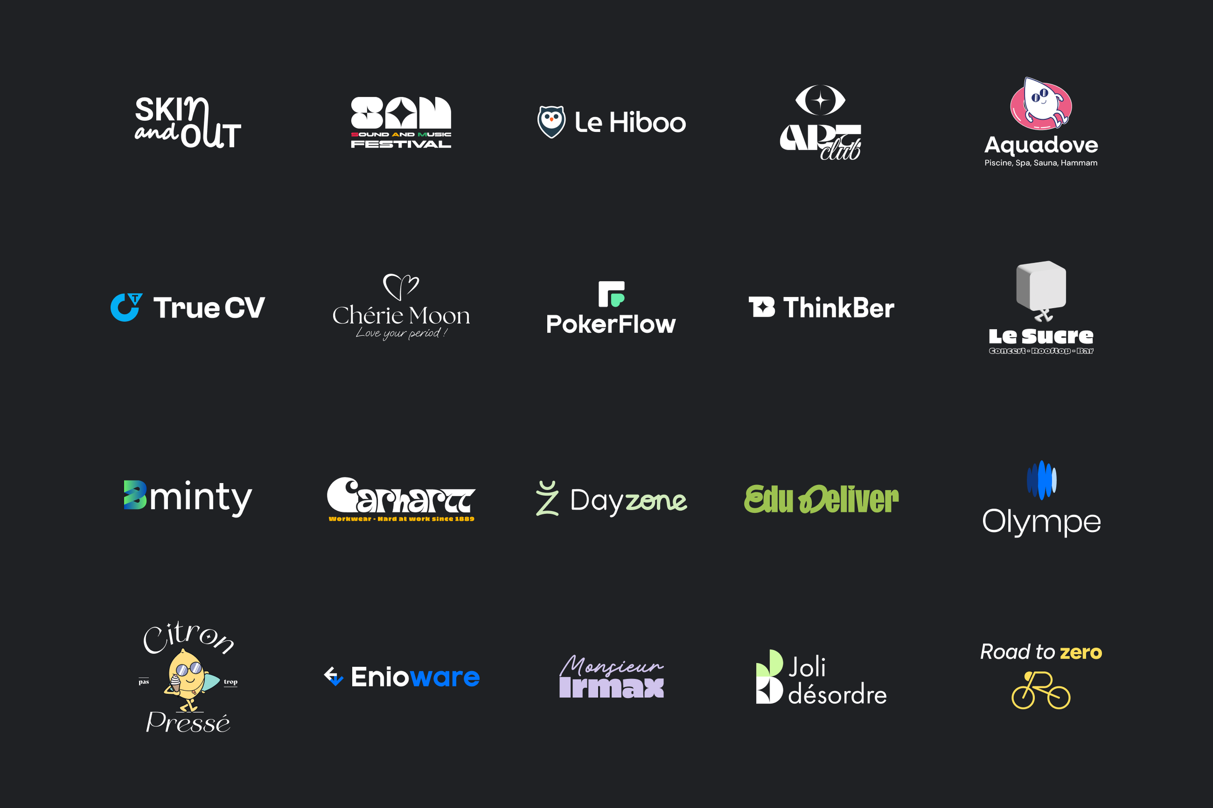 Visuel de présentation des logos de mon logofolio