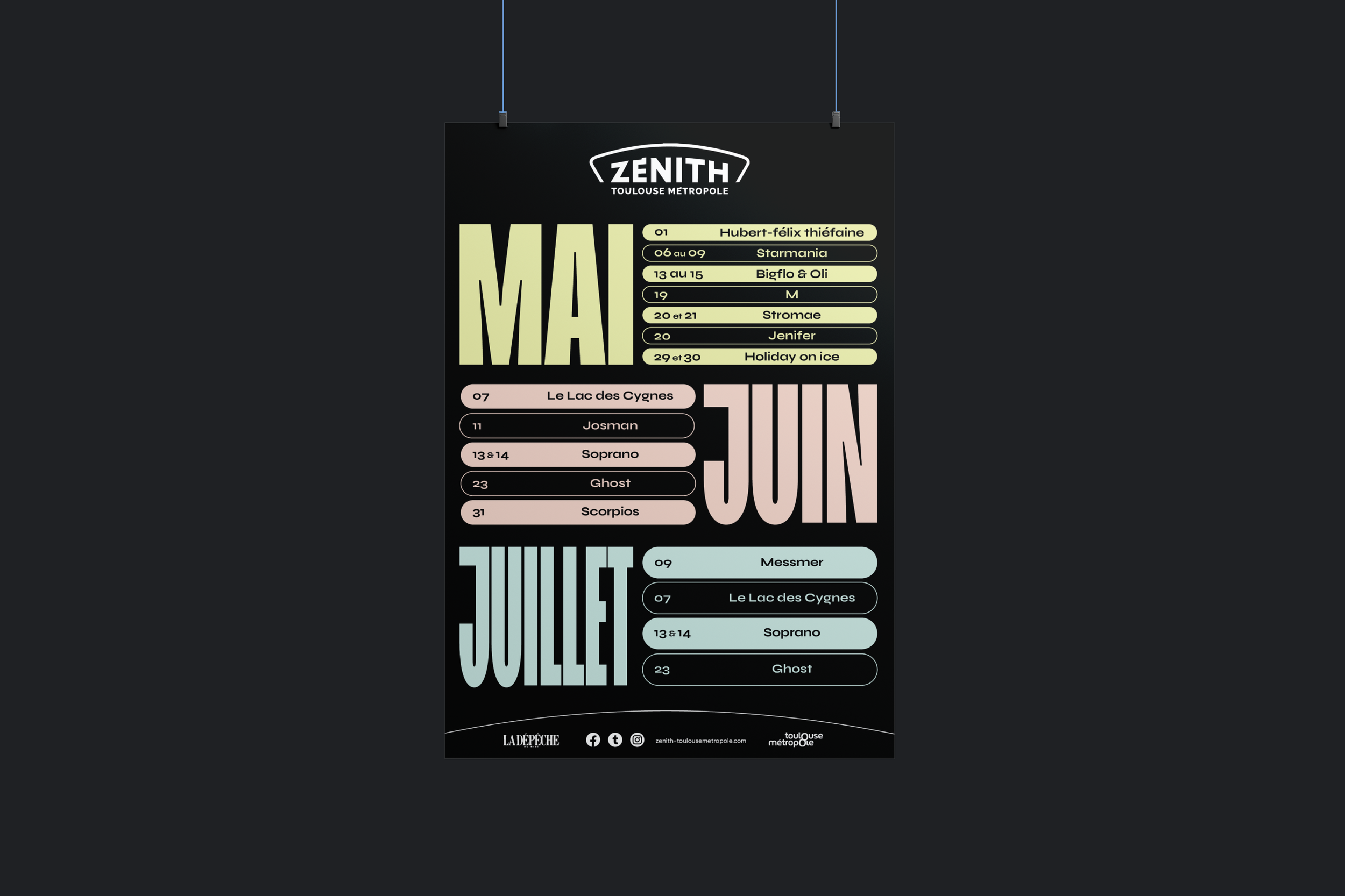 Affiche propal 1 pour le zenith de toulouse par wendy sys graphiste freelance