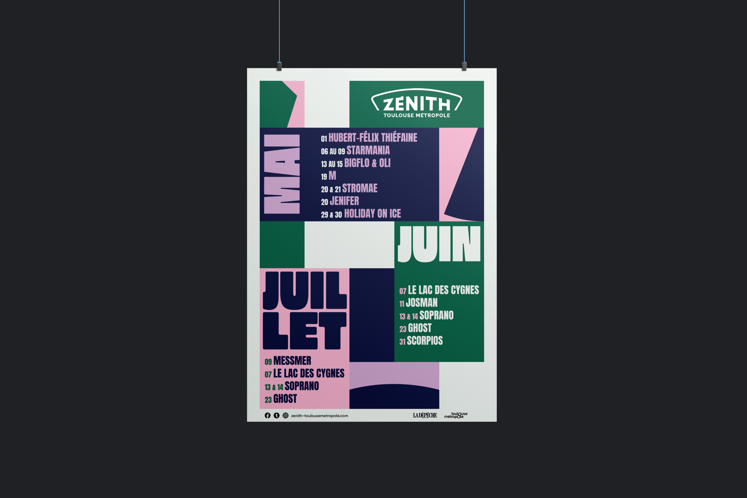 Affiche propal 3 pour le zenith de toulouse par wendy sys graphiste freelance