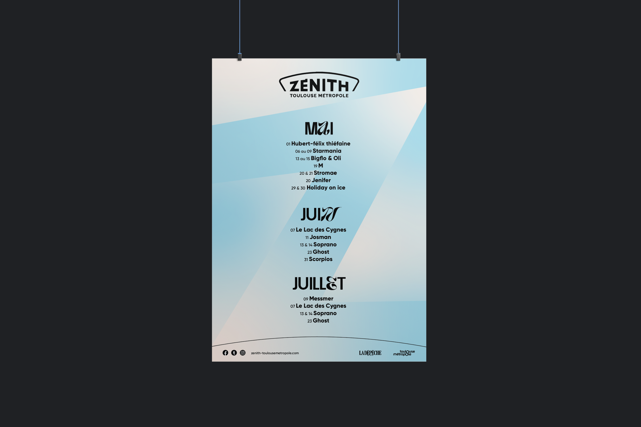 Affiche propal 2 pour le zenith de toulouse par wendy sys graphiste freelance