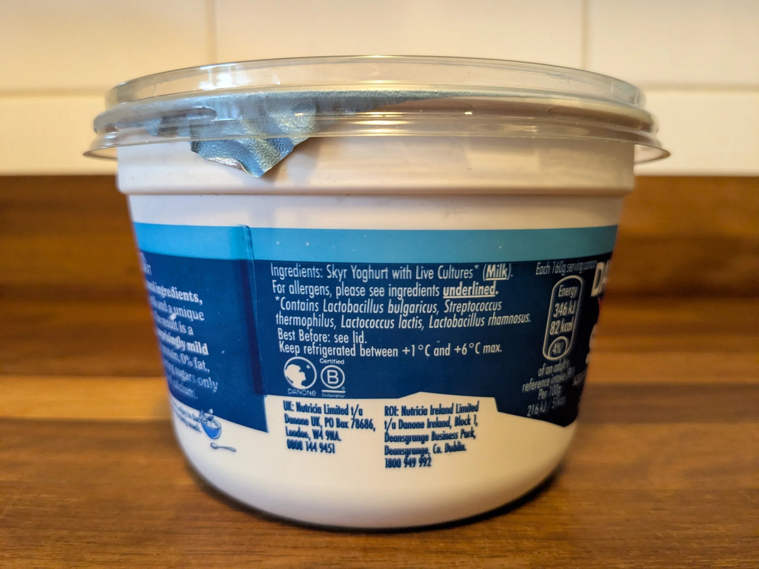 Danone skyr yoghurt ingredients