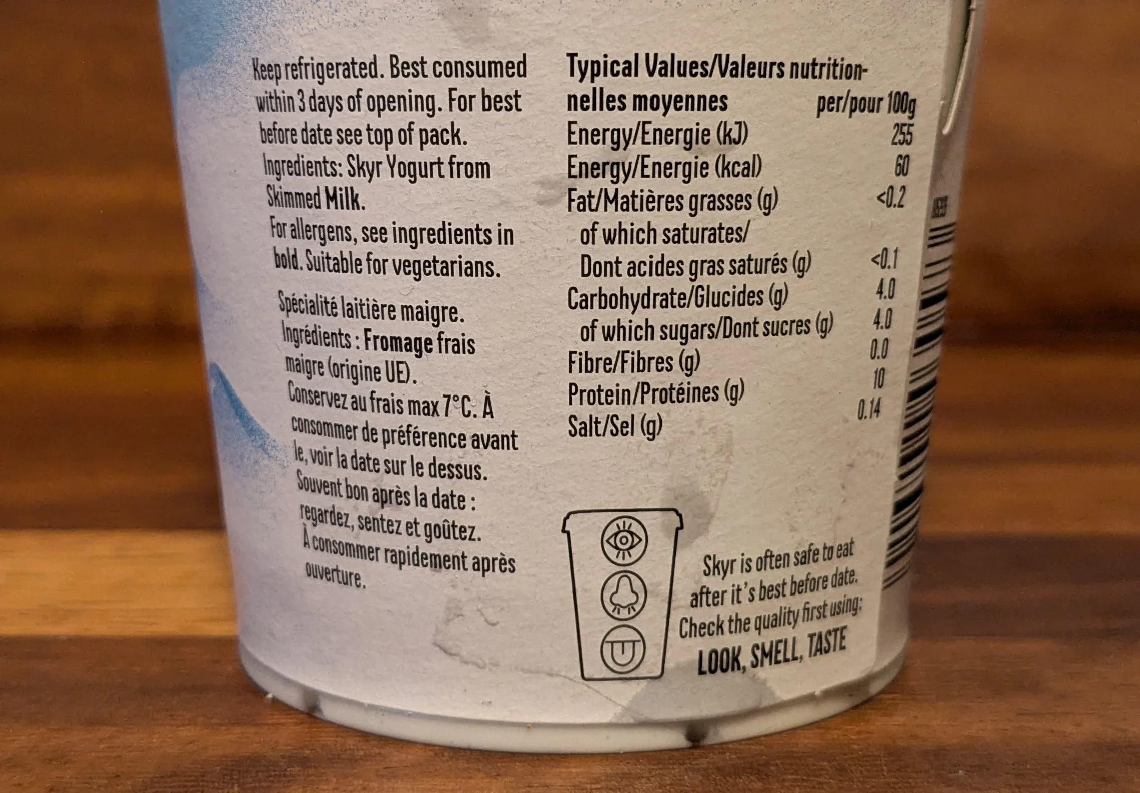 Arla skyr yoghurt ingredients