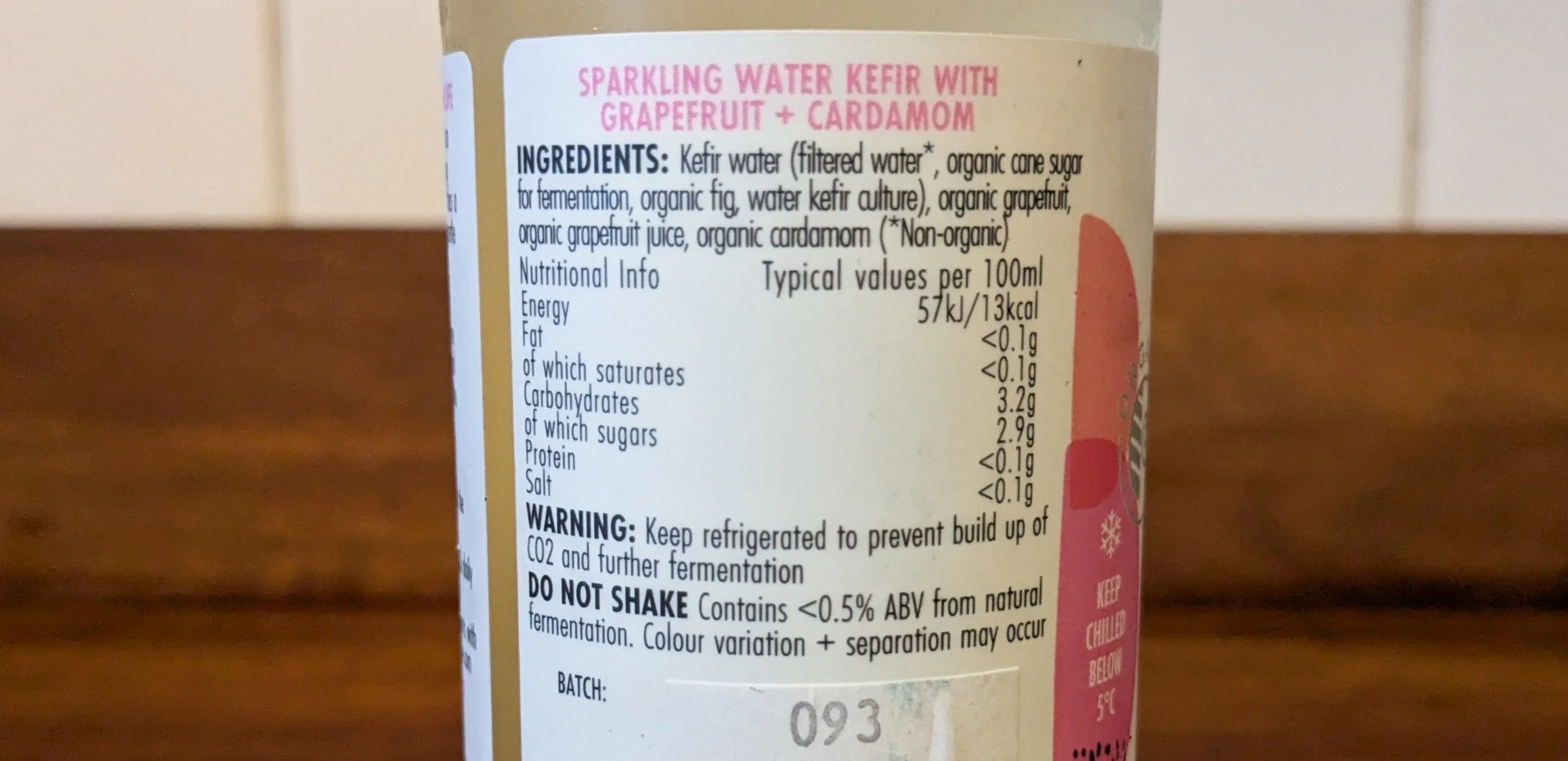 Piqi water kefir ingredients