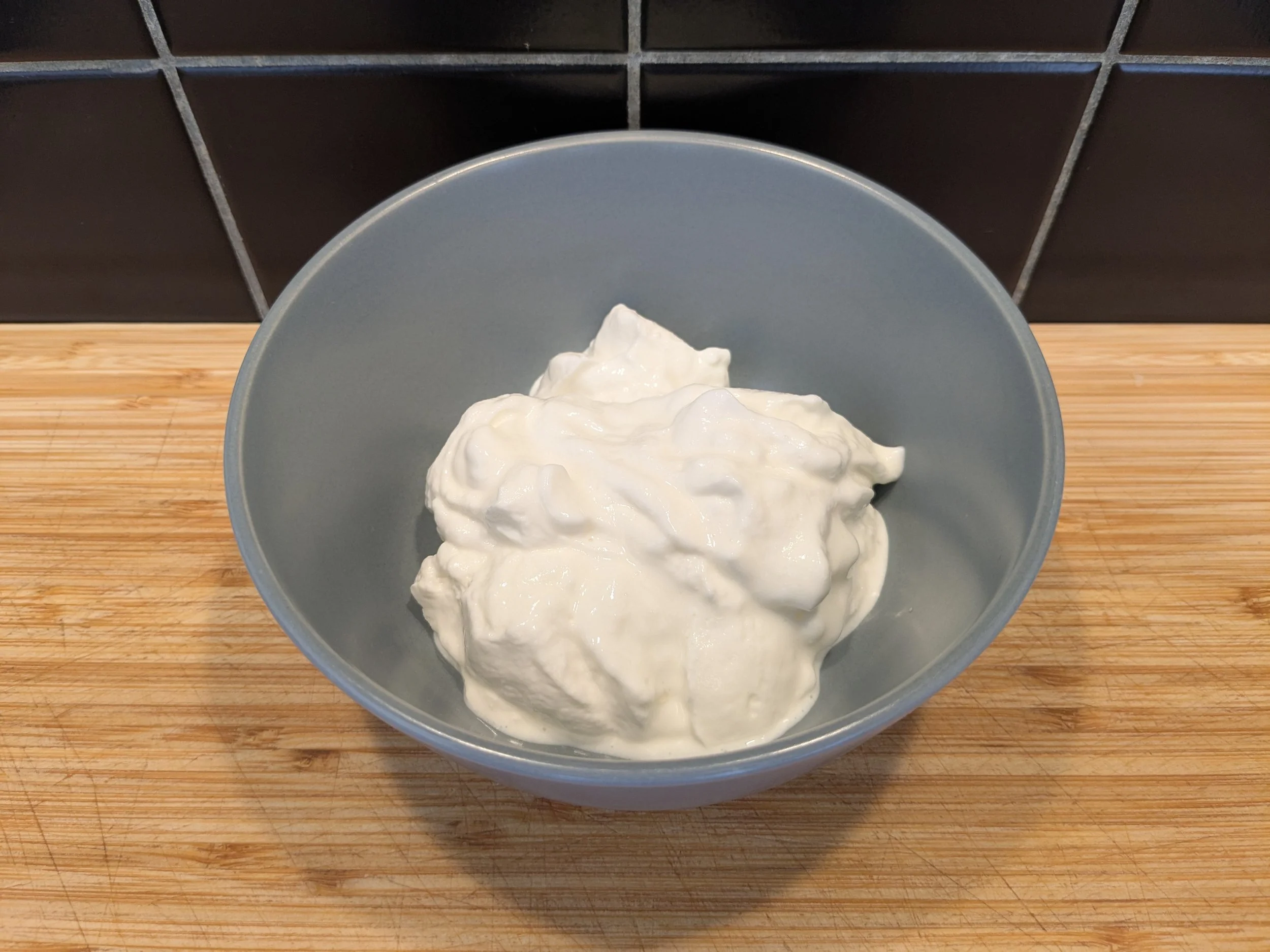 Yoguri plain high protein yoghurt in a bowl