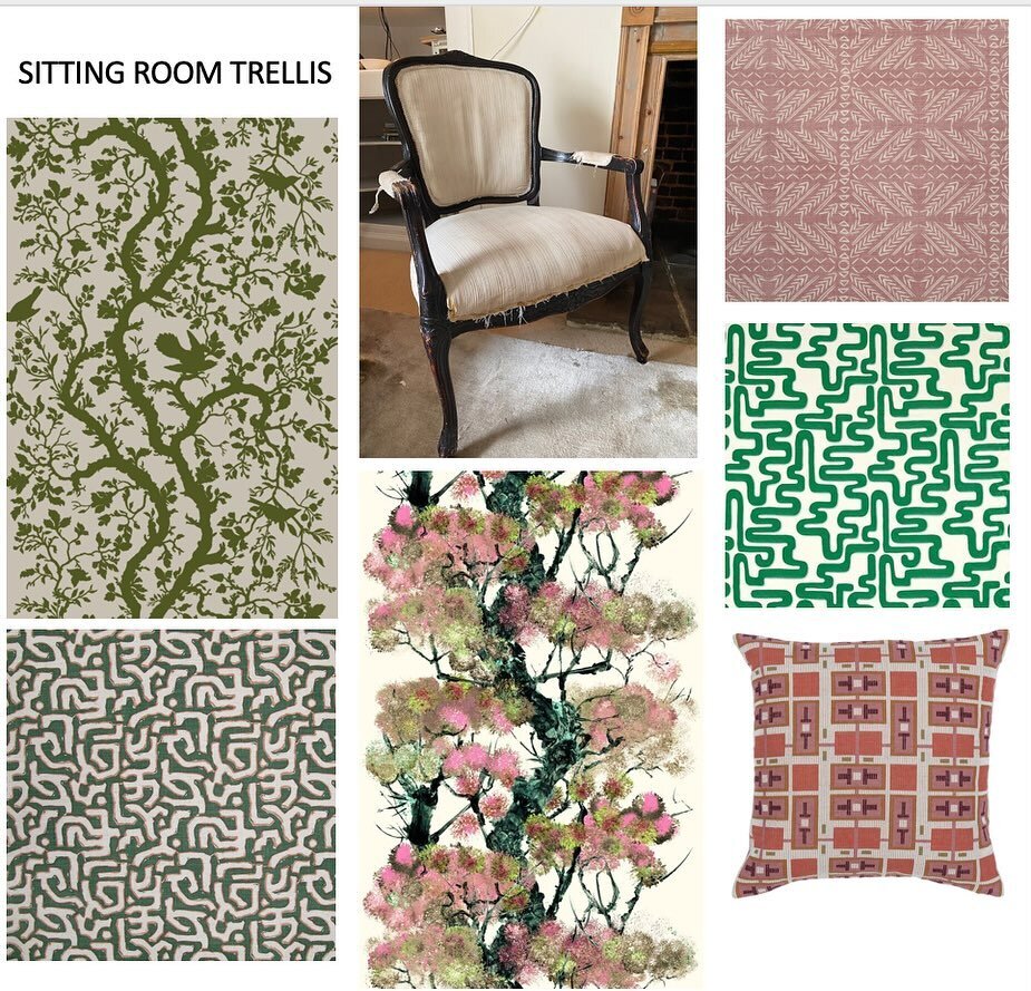 TEXTILES &bull; scheming for fresh upholstery here - being playful with pattern and texture. 

This client has several pieces of much loved furniture that need recovering so we are putting collections together to see which theme we like best. 

The f