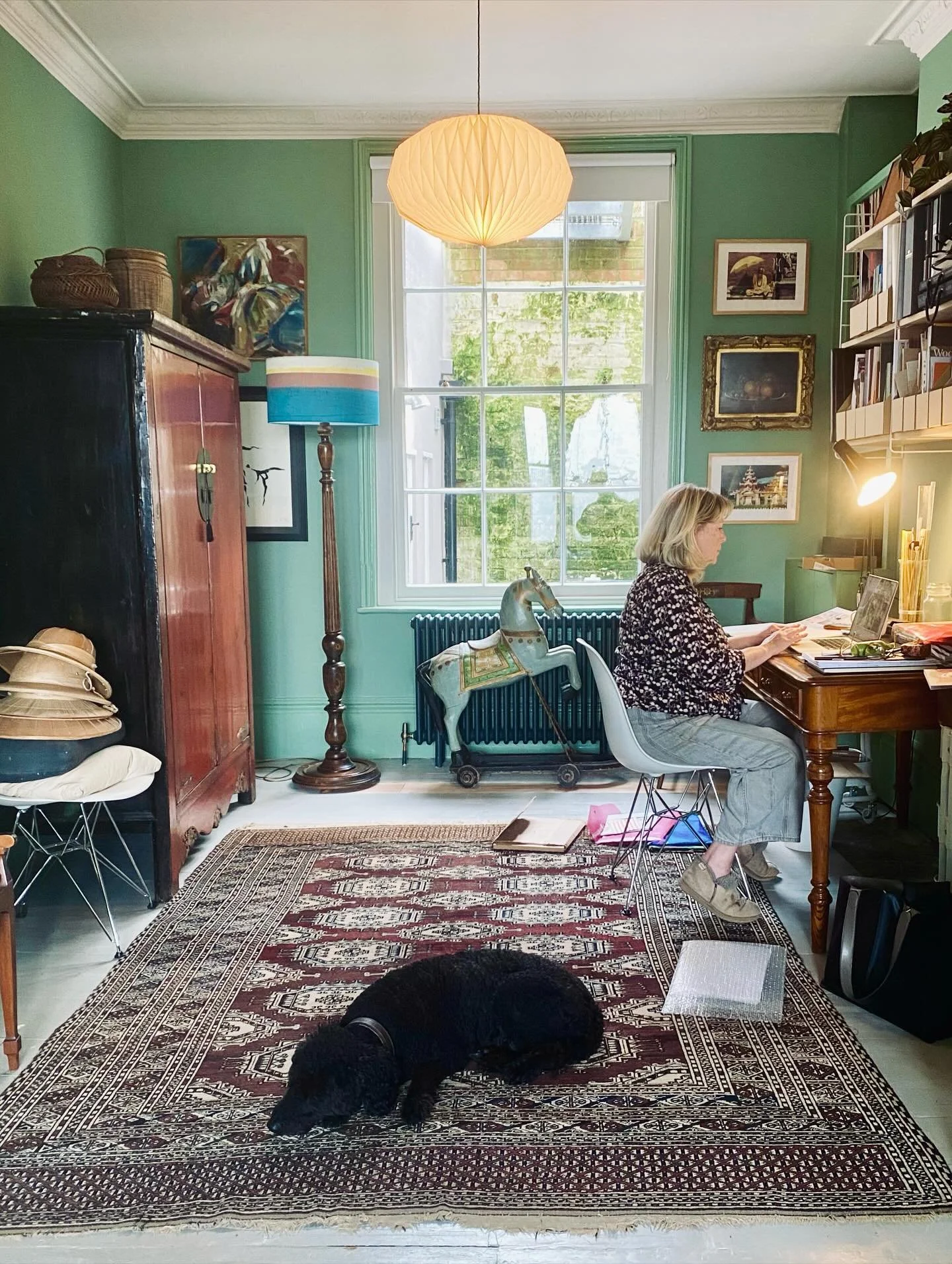 WORK &bull; My &lsquo;Office&rsquo; is still in progress so I&rsquo;m settling into creative life here in this fabulous green space. 
As the season changes my view of Beachy Head is covered in cloud and I&rsquo;m already missing my sunsets. 

So &bul