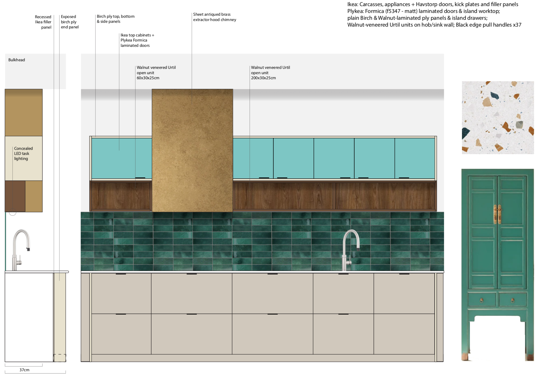 Mood board for kitchen