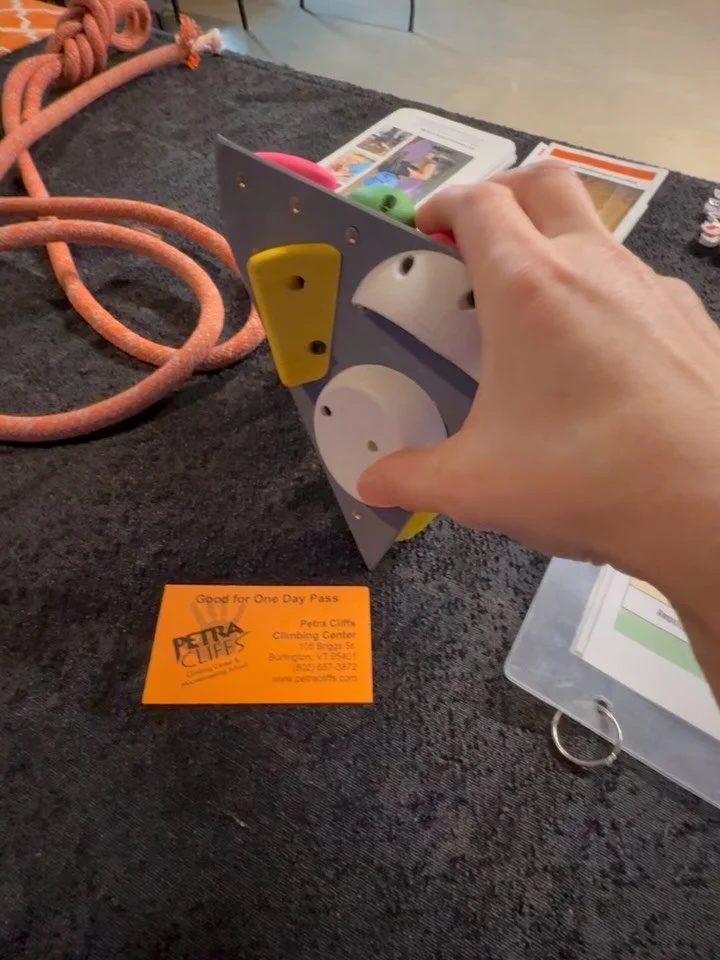 We&rsquo;re here at @vtcomedy for a Vermont Camp Association camp fair! We&rsquo;re still practicing our @fingerbouldering skills, we&rsquo;ll give you a free Day Pass if you try too 😁 Swing by and learn more about Petra Cliffs summer camps and expe