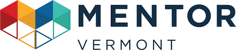 Mentor Vermont logo with stylized hexagonal geometric design and the text 'MENTOR VERMONT'.