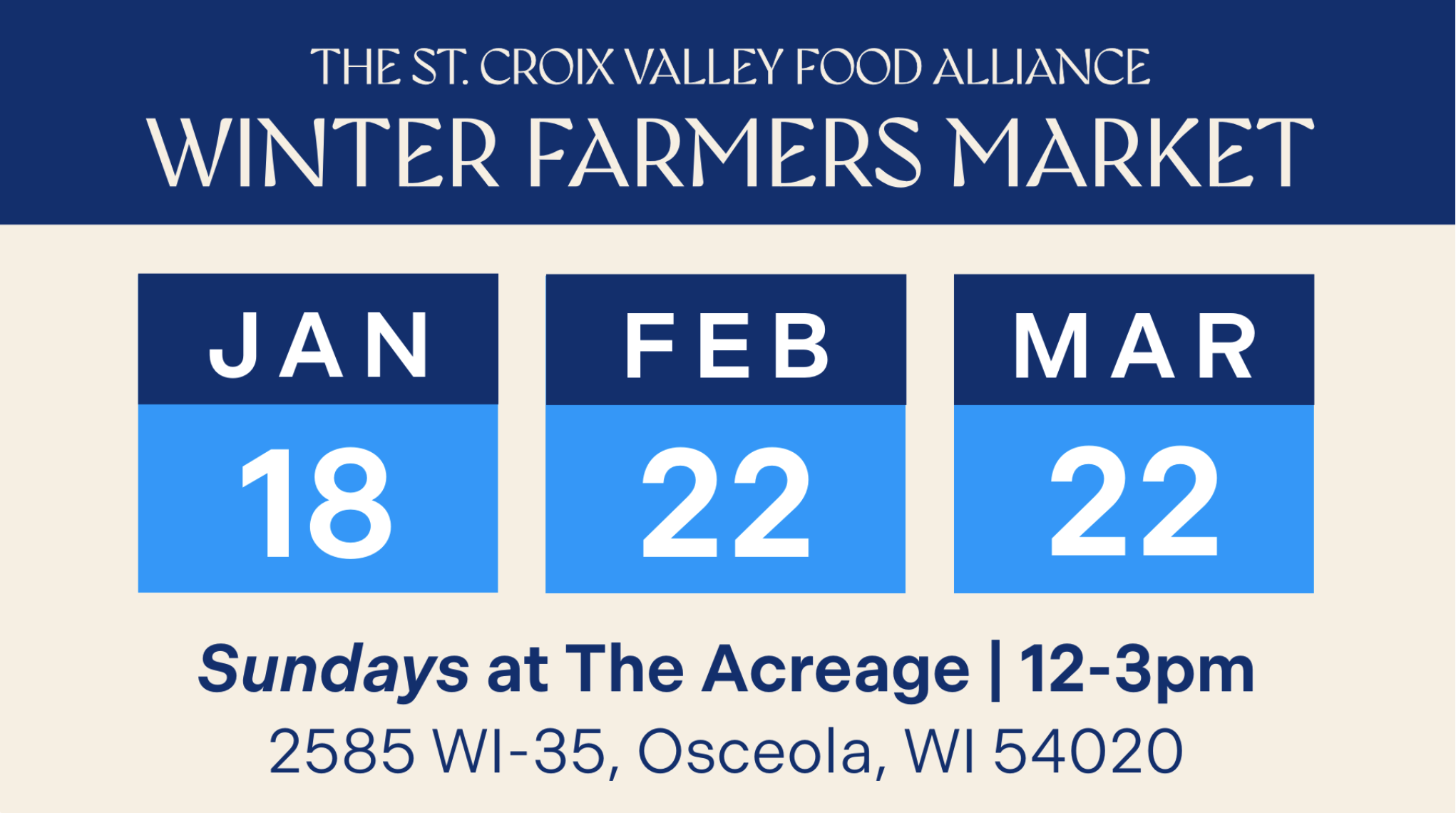 Winter Markets with St Croix Valley Food Alliance