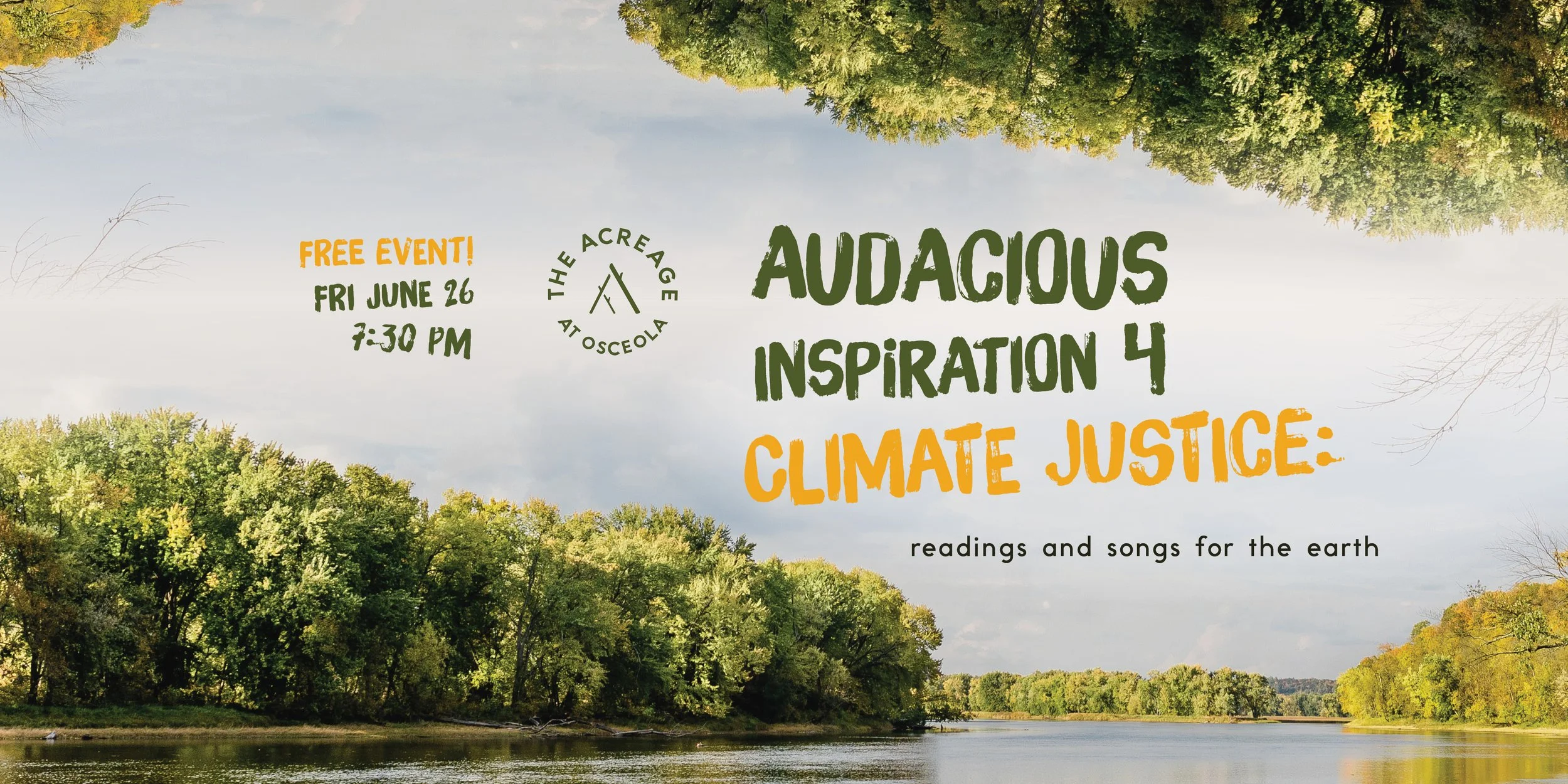Audacious Inspiration 4 Climate Justice: Readings and Songs for the Earth