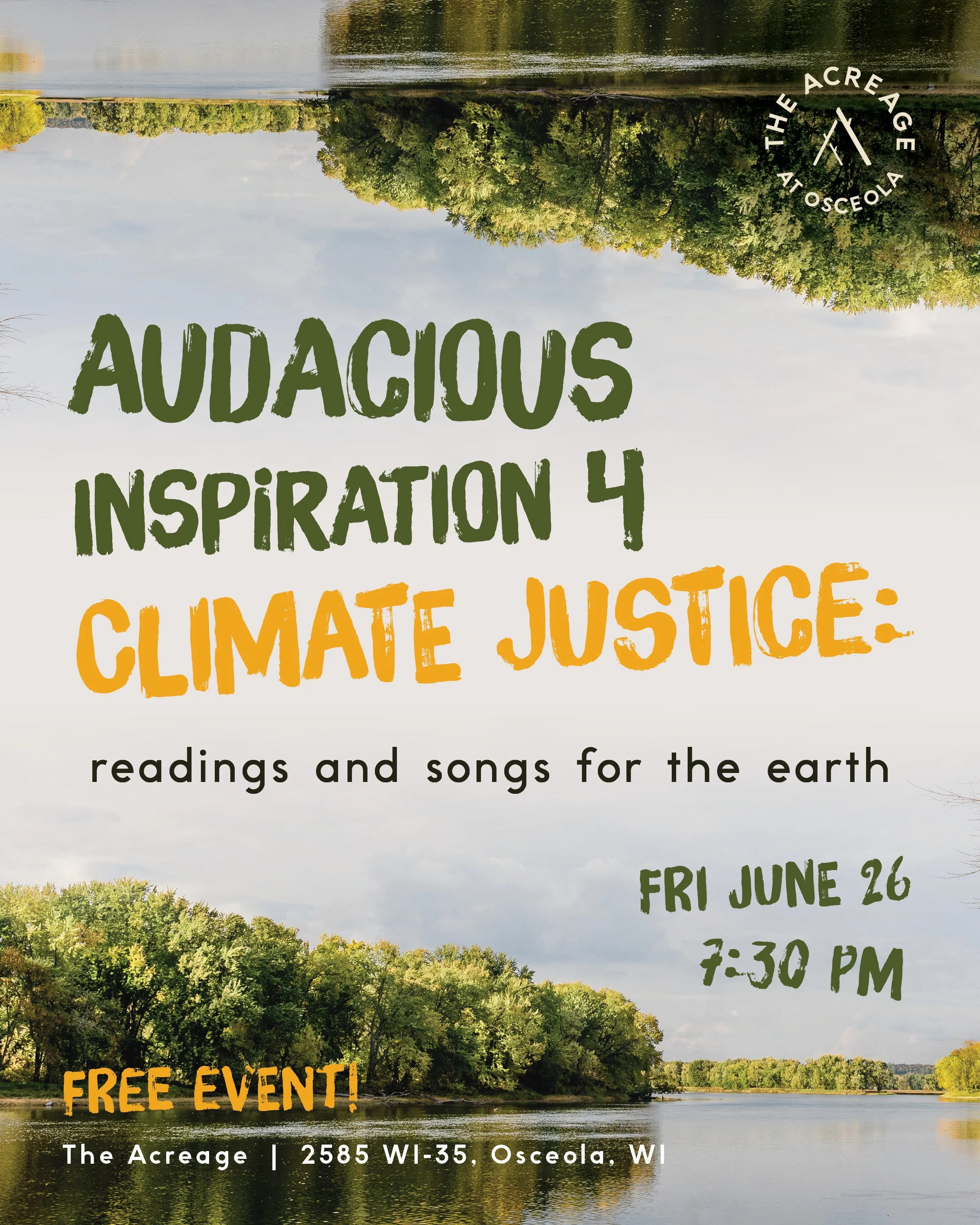 Join us for a special evening of stories, essays, and music celebrating collective action for climate justice. 

The Audacious Creative Climate Justice Writers feature acclaimed Indigenous, LatinX, and Black female writers, organizers, and community 