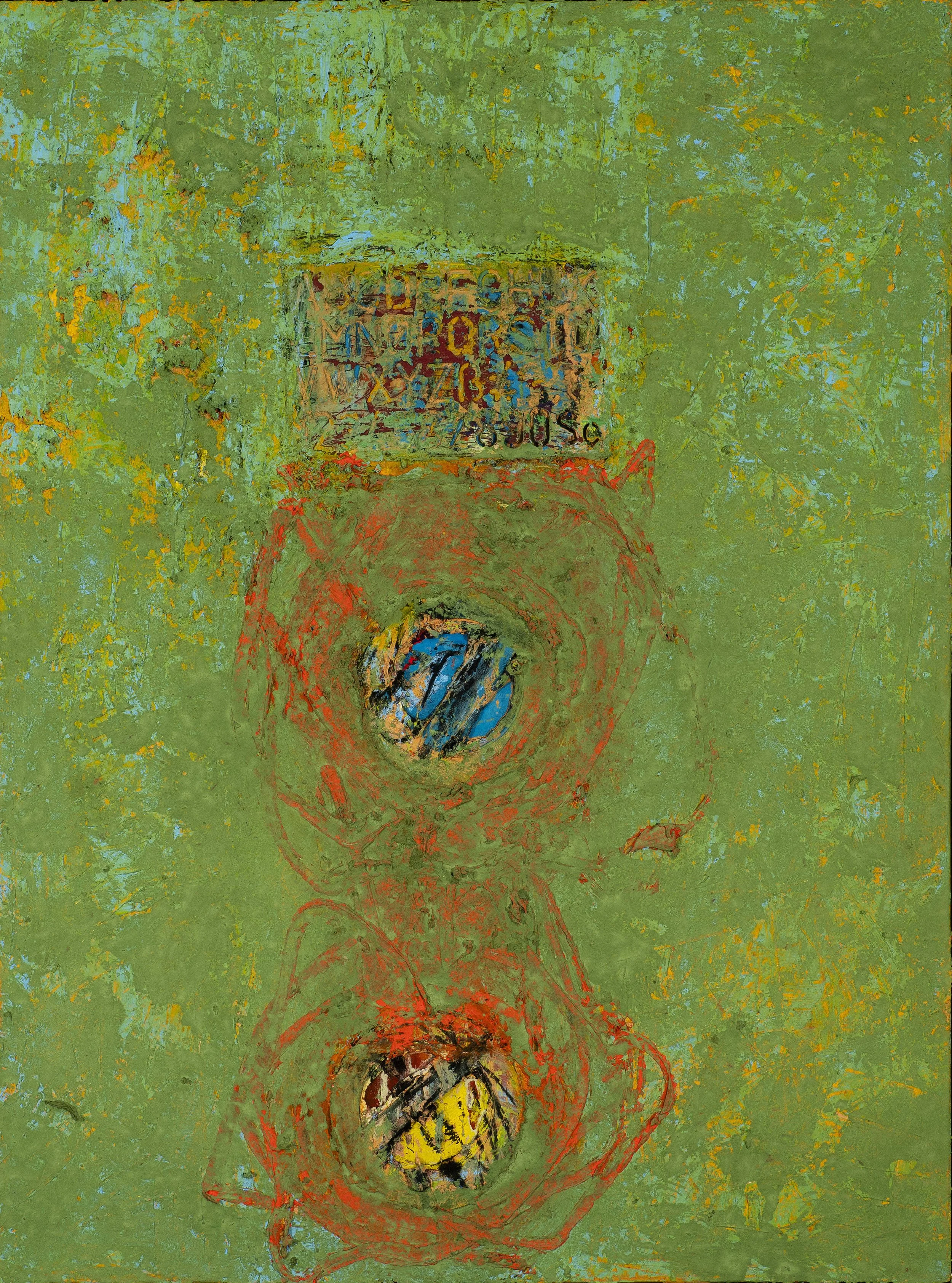 God Lives Underwater #34 - 30x40 - Oil on Canvas and Mixed Media - 2020