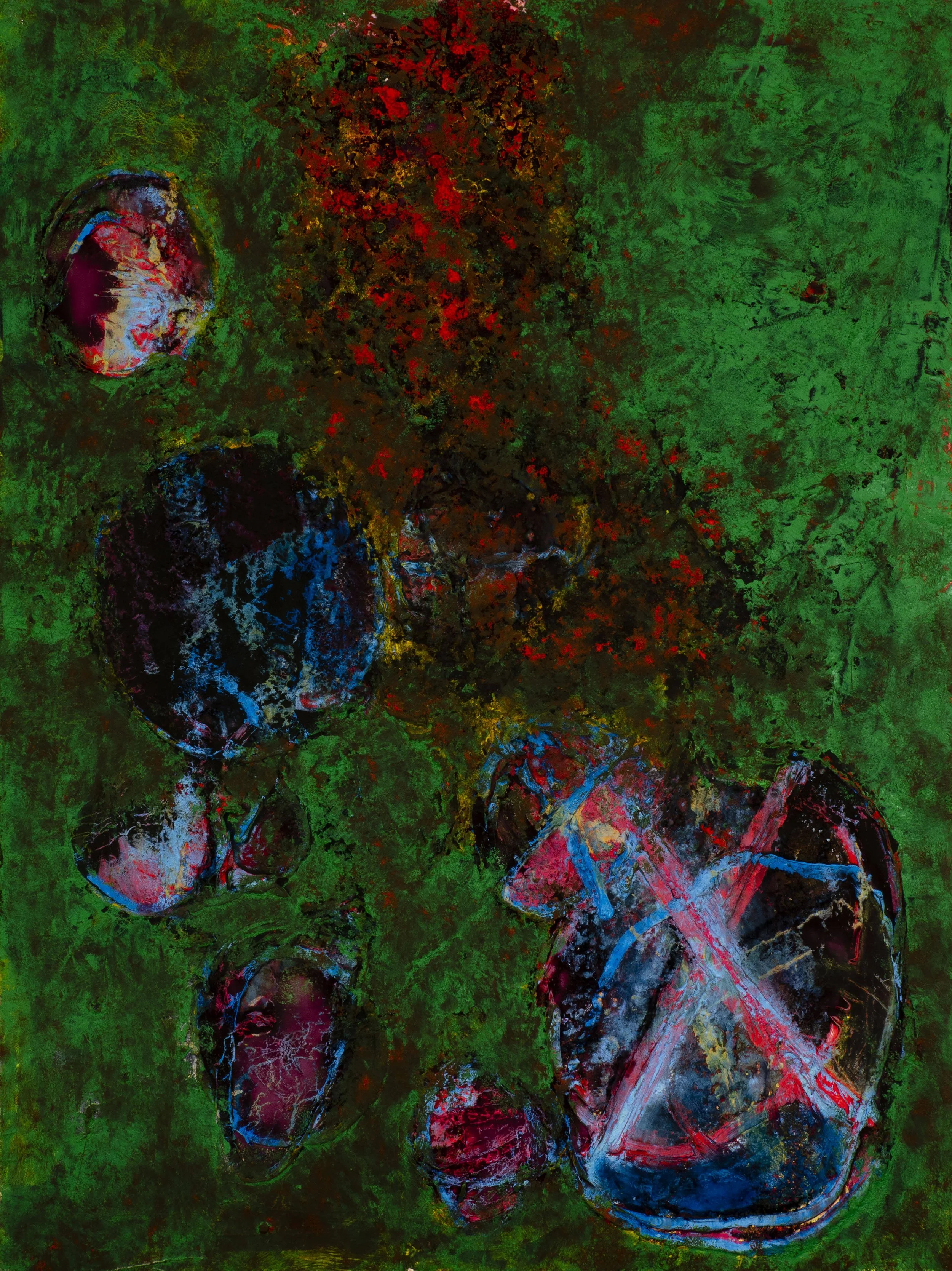 God Lives Underwater #24 - 30x40 - Oil on Canvas - 2019