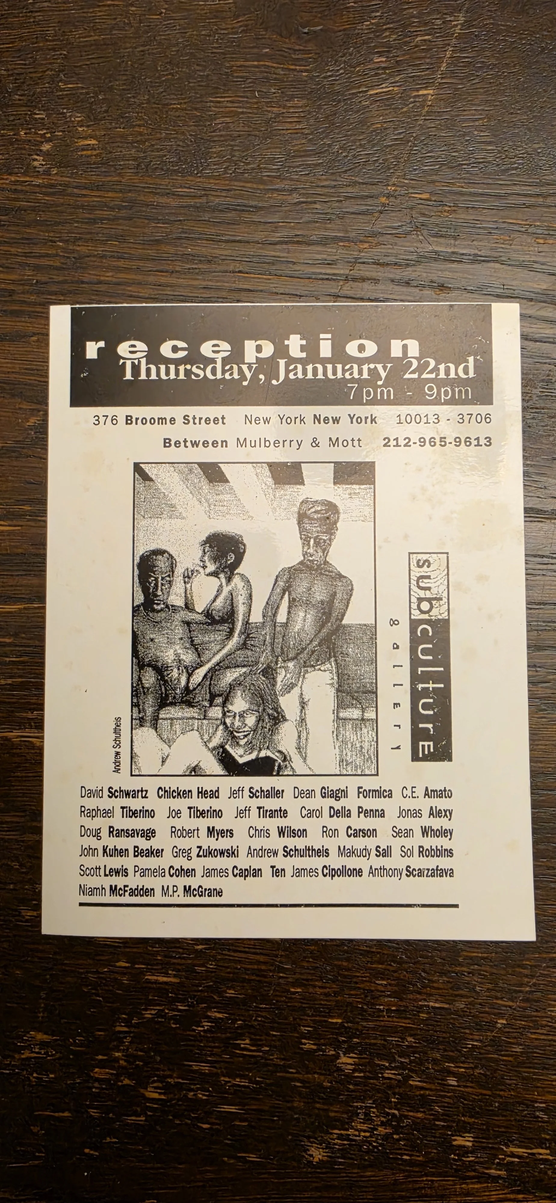 Archival press clipping documenting an Anthony Scarzafava exhibition.